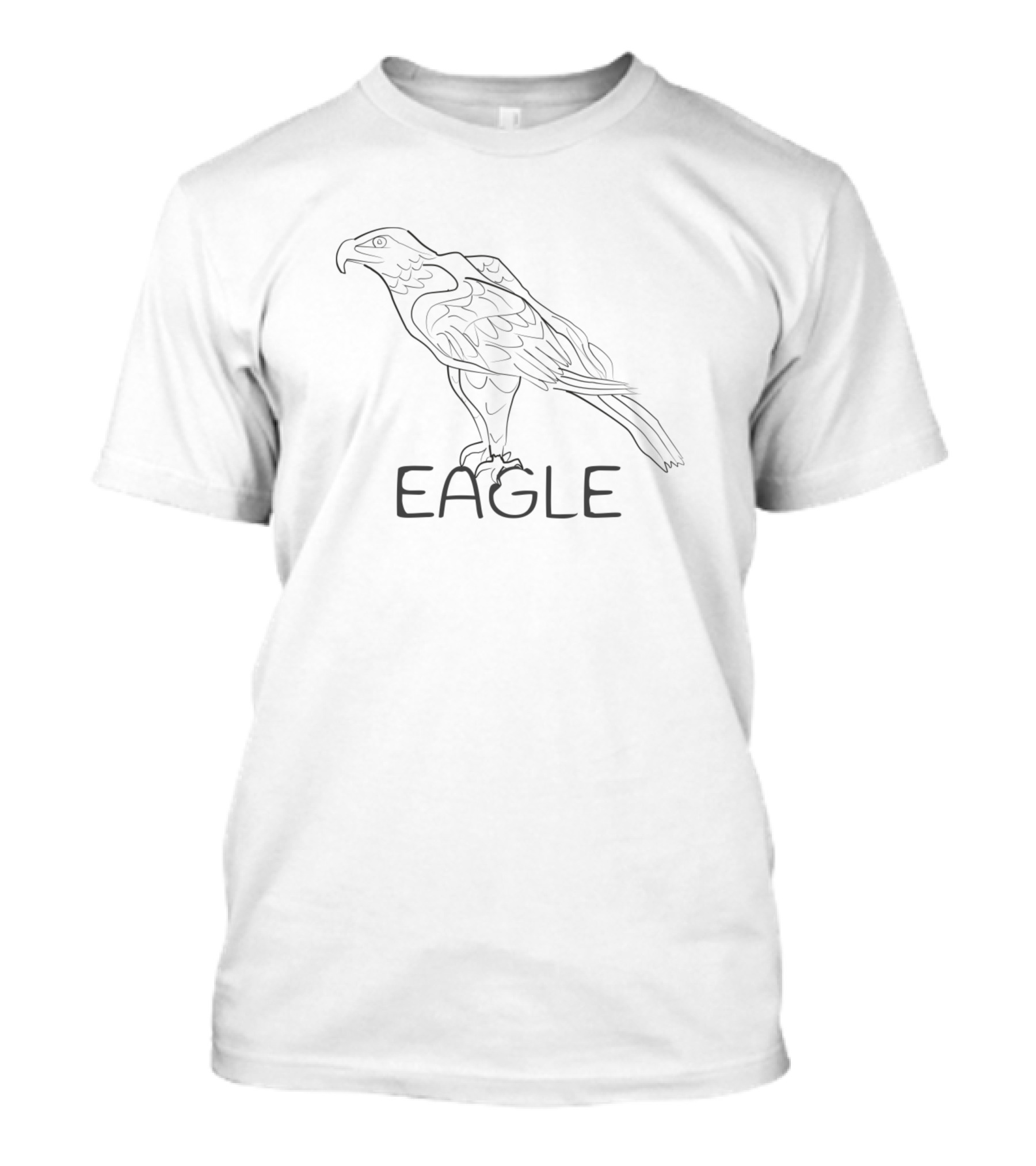 Eagle Outline With Text EAGLE T-Shirt