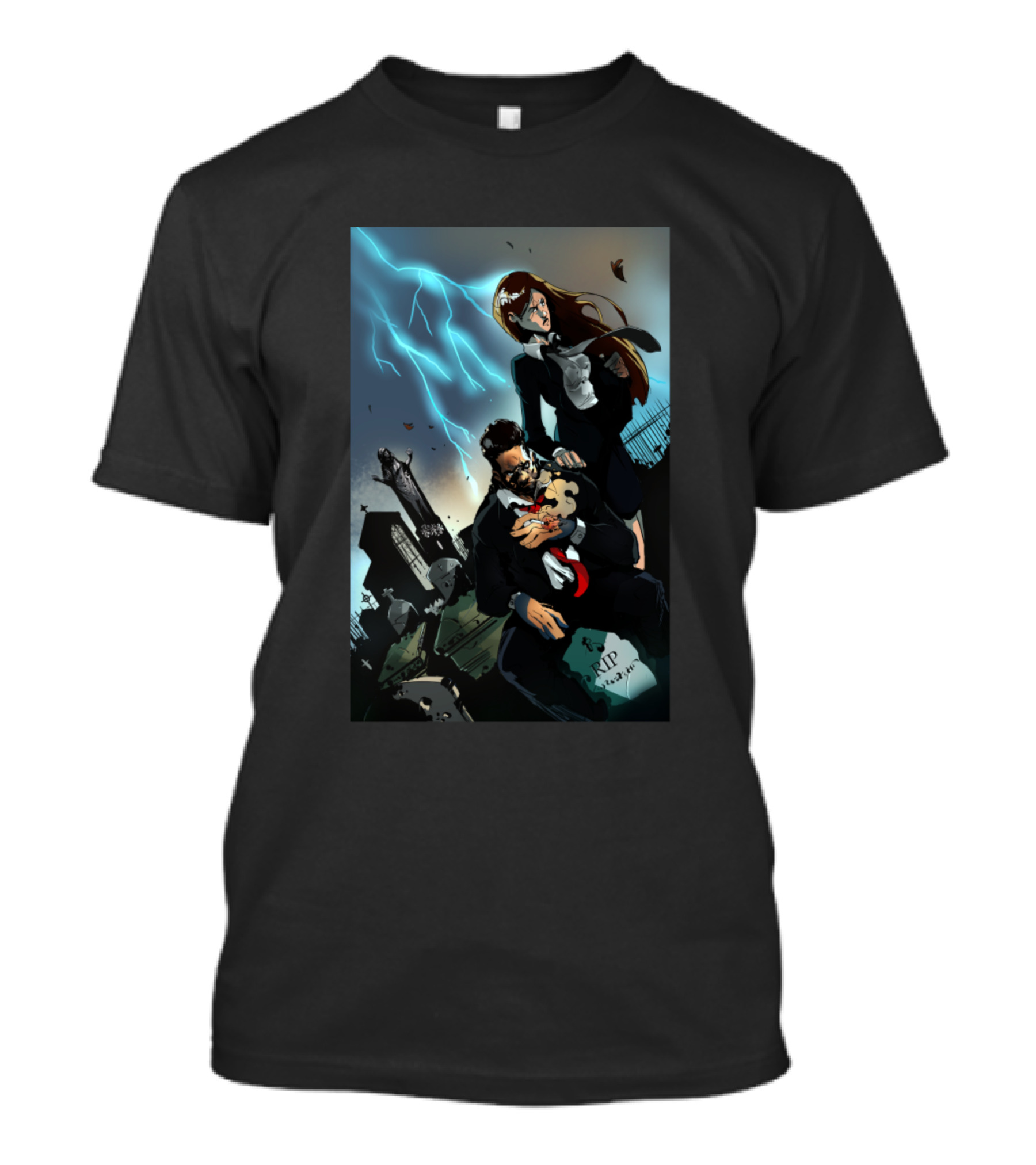 Favor Of Athena Test Cemetery Lightning Scene T-Shirt
