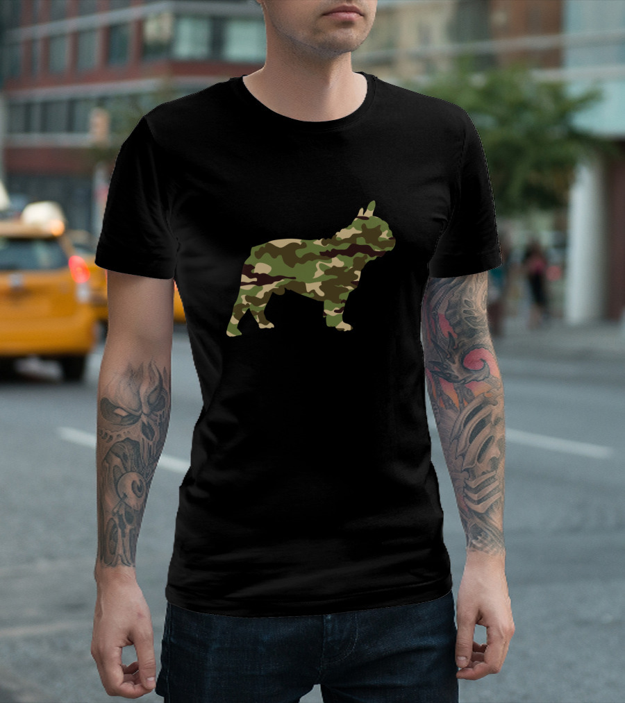 Camo French Bulldog Camouflage T-Shirt