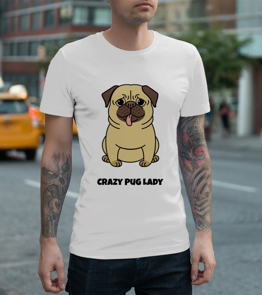Crazy Pug Lady T-Shirt