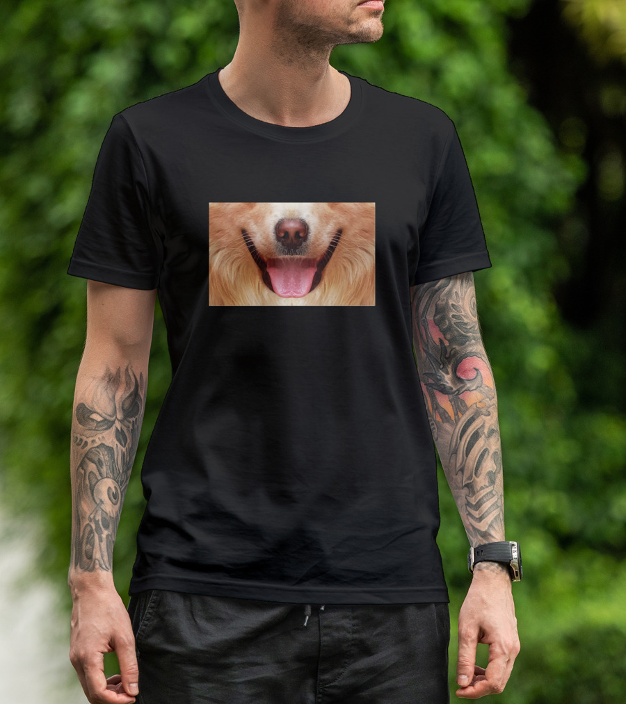 Great Golden Retriever Face Smile T-Shirt