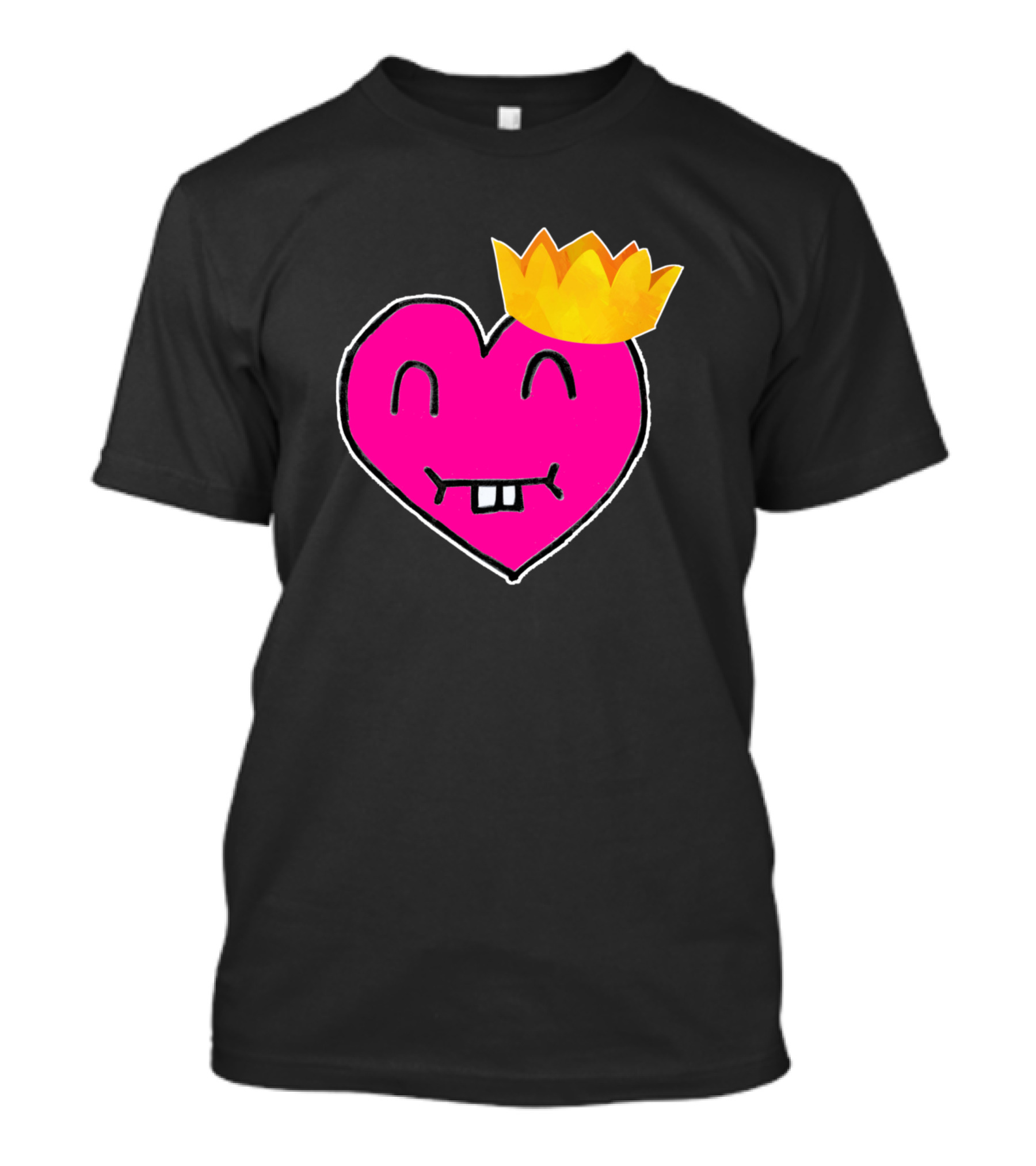 Happy Face Heart With Crown T-Shirt