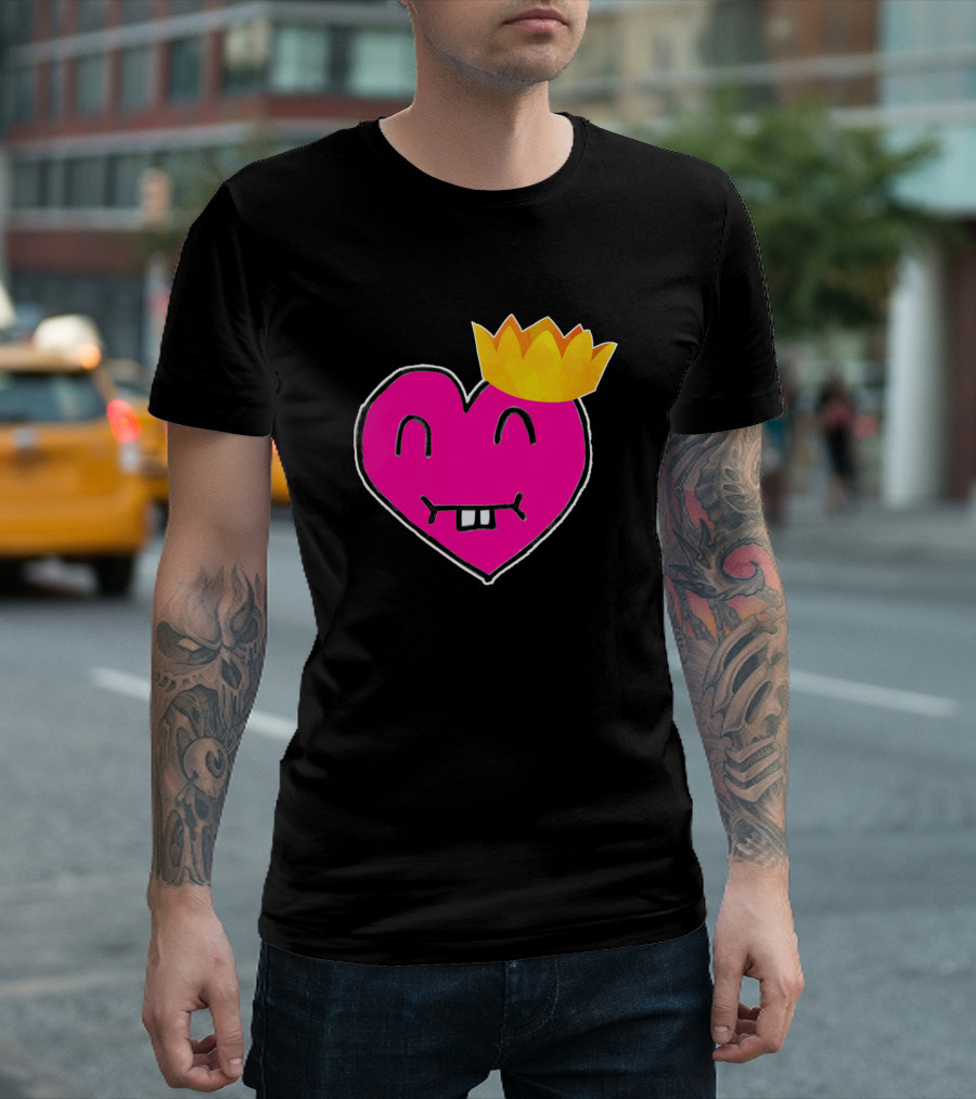 Happy Face Heart With Crown T-Shirt