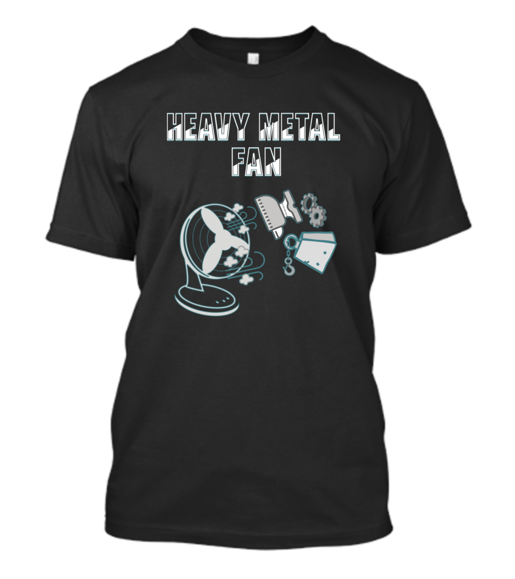 HEAVY METAL FAN VINTAGE FAN MOTOR GEARS AND METAL ELEMENTS T-Shirt