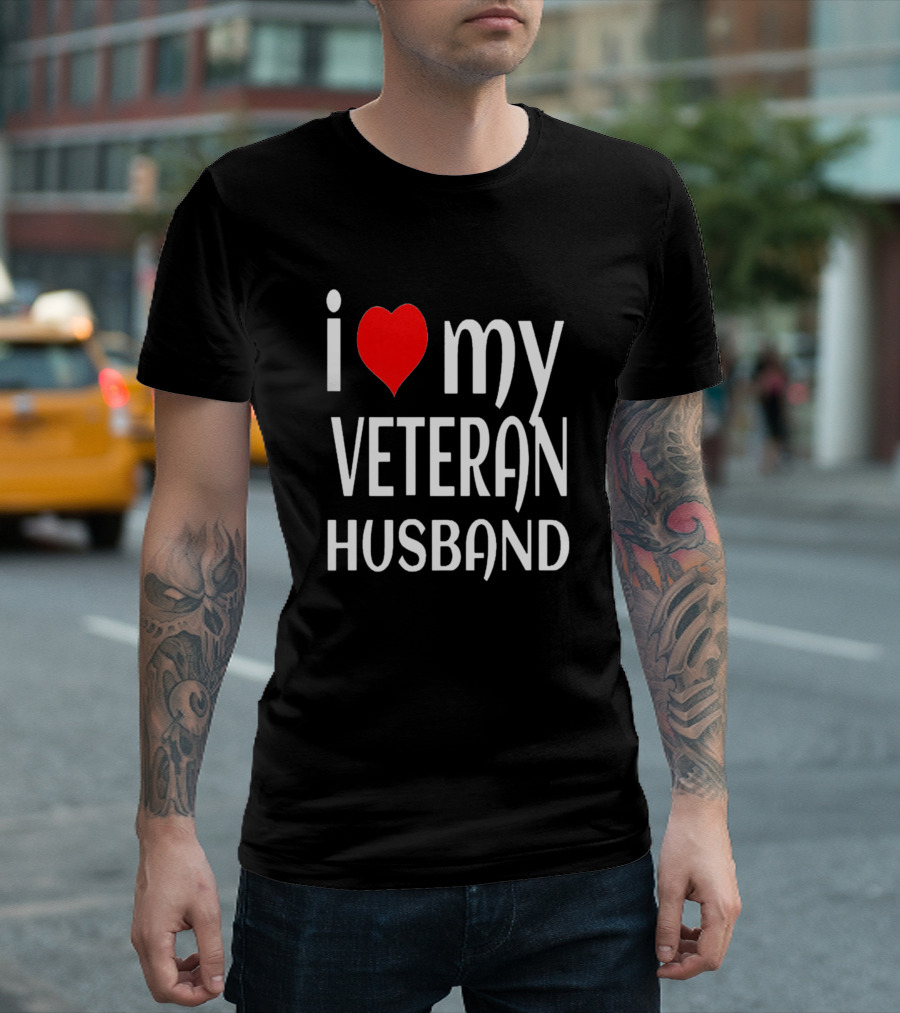 I Heart My Veteran Husband T-Shirt