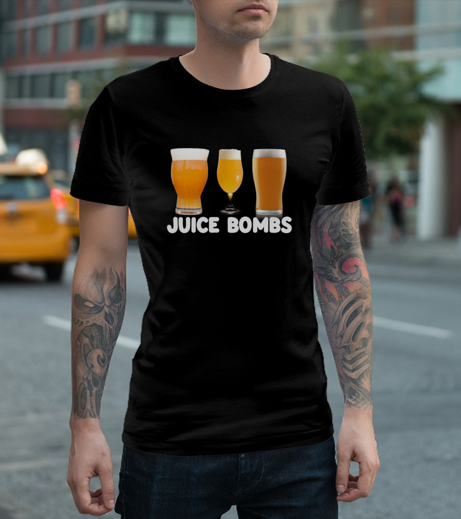 Juice Bombs Craft Beer IPA Glass Trio T-Shirt