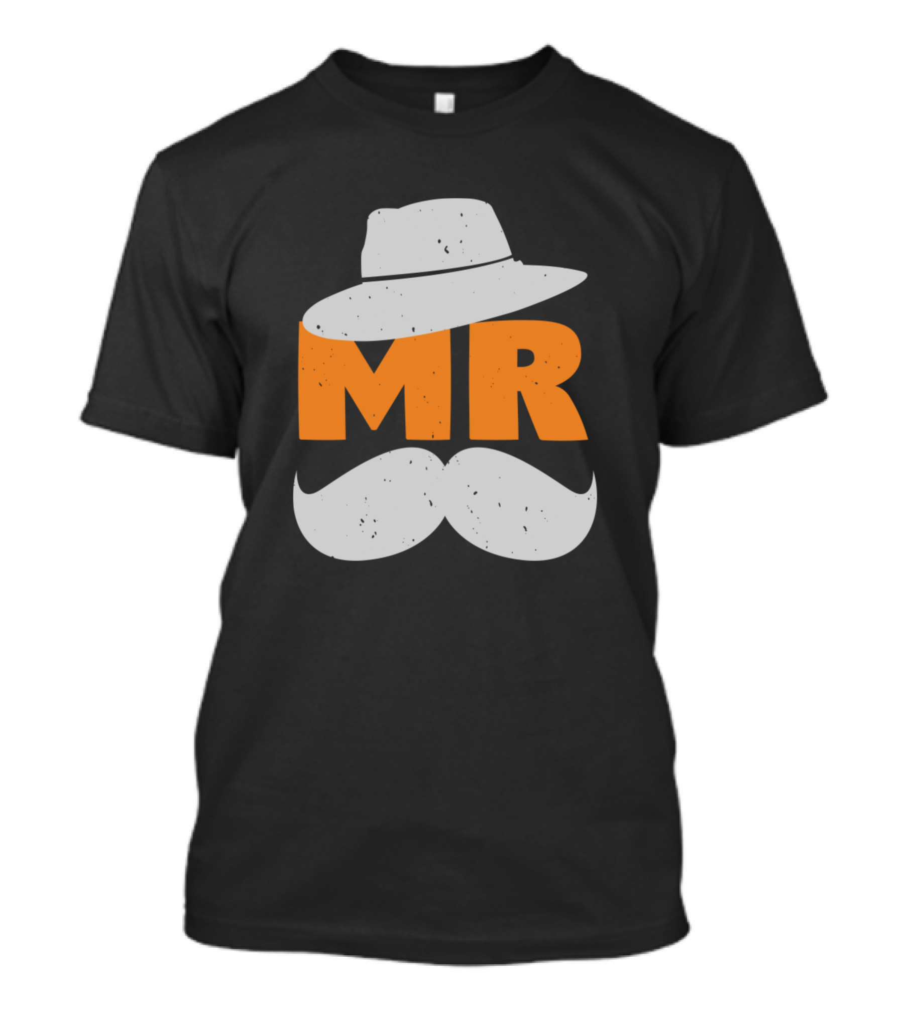 Mr Hat Mustache Valentine Husband Marriage Love T-Shirt