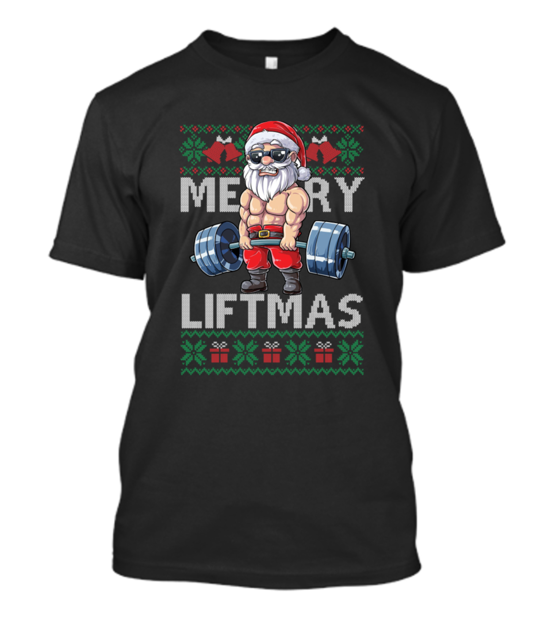 Merry Liftmas Fitmas Santa Christmas Fitness Xmas T-Shirt