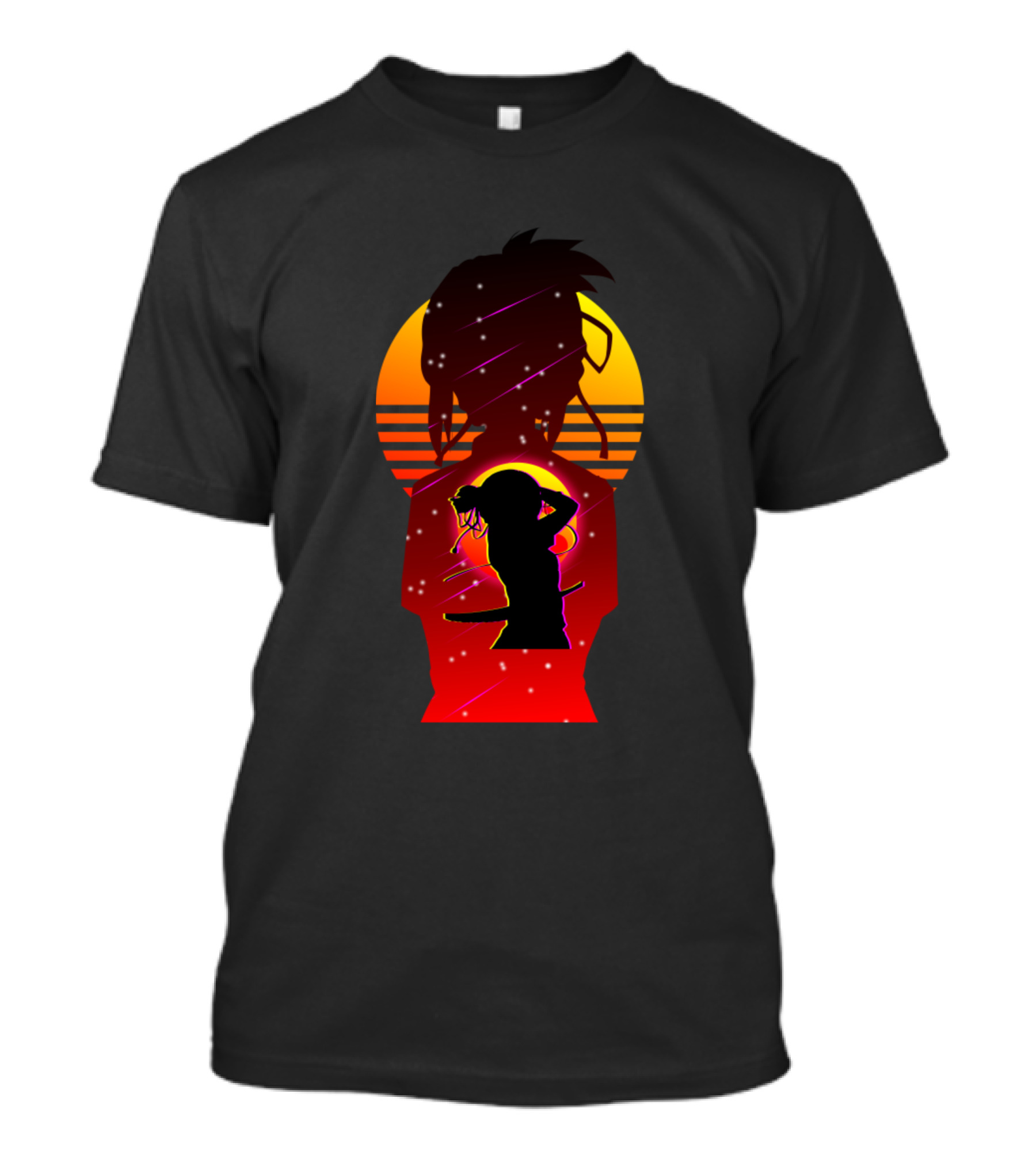 Mitsuha Kimi No Nawa Sunset Silhouette Scene T-Shirt