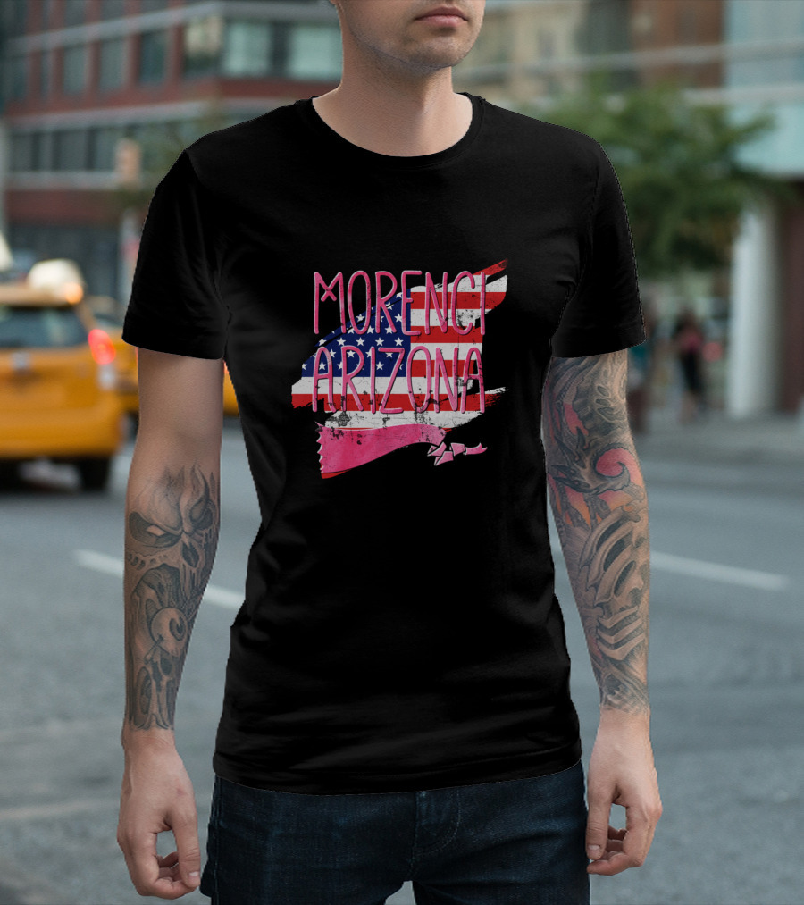 Morenci Arizona USA Flag Map T-Shirt