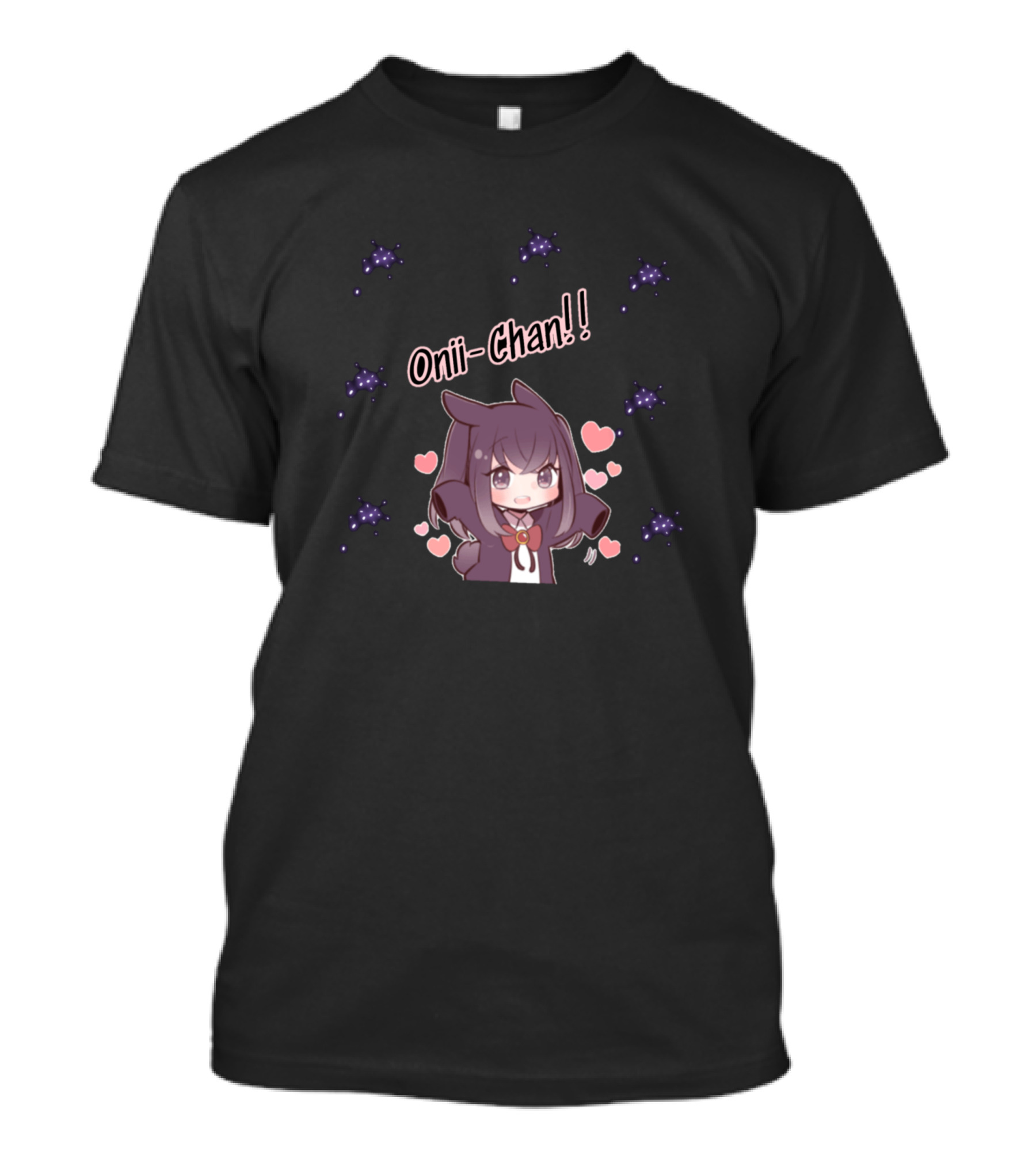 Onii-Chan Kawaii Anime Girl With Hearts And Stars T-Shirt