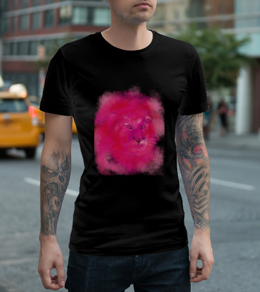 Pink Panther Lion Smoky Aura T-Shirt