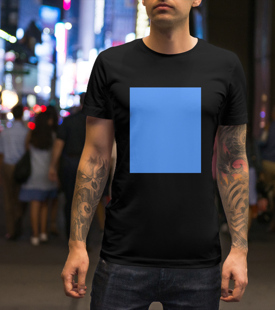 Plain Blue Square T-Shirt