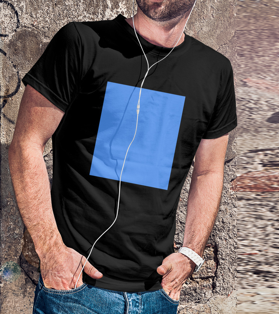 Plain Blue Square T-Shirt