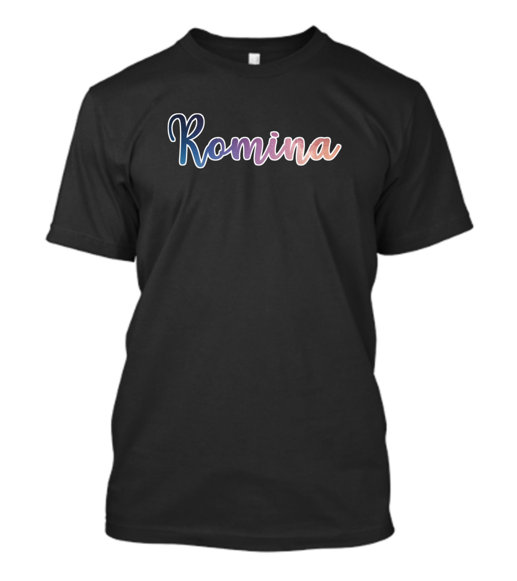 Romina Multicolor Gradient Text T-Shirt