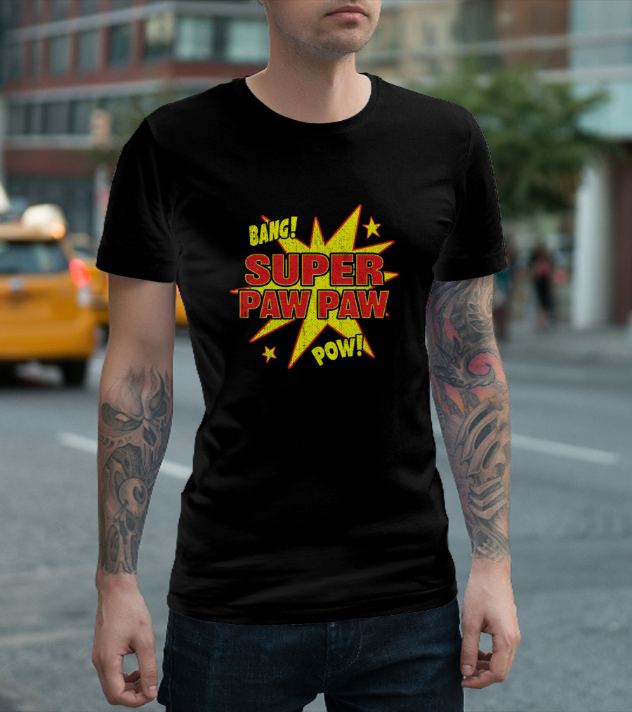Bang Super Paw Paw Pow Starburst Comic T-Shirt