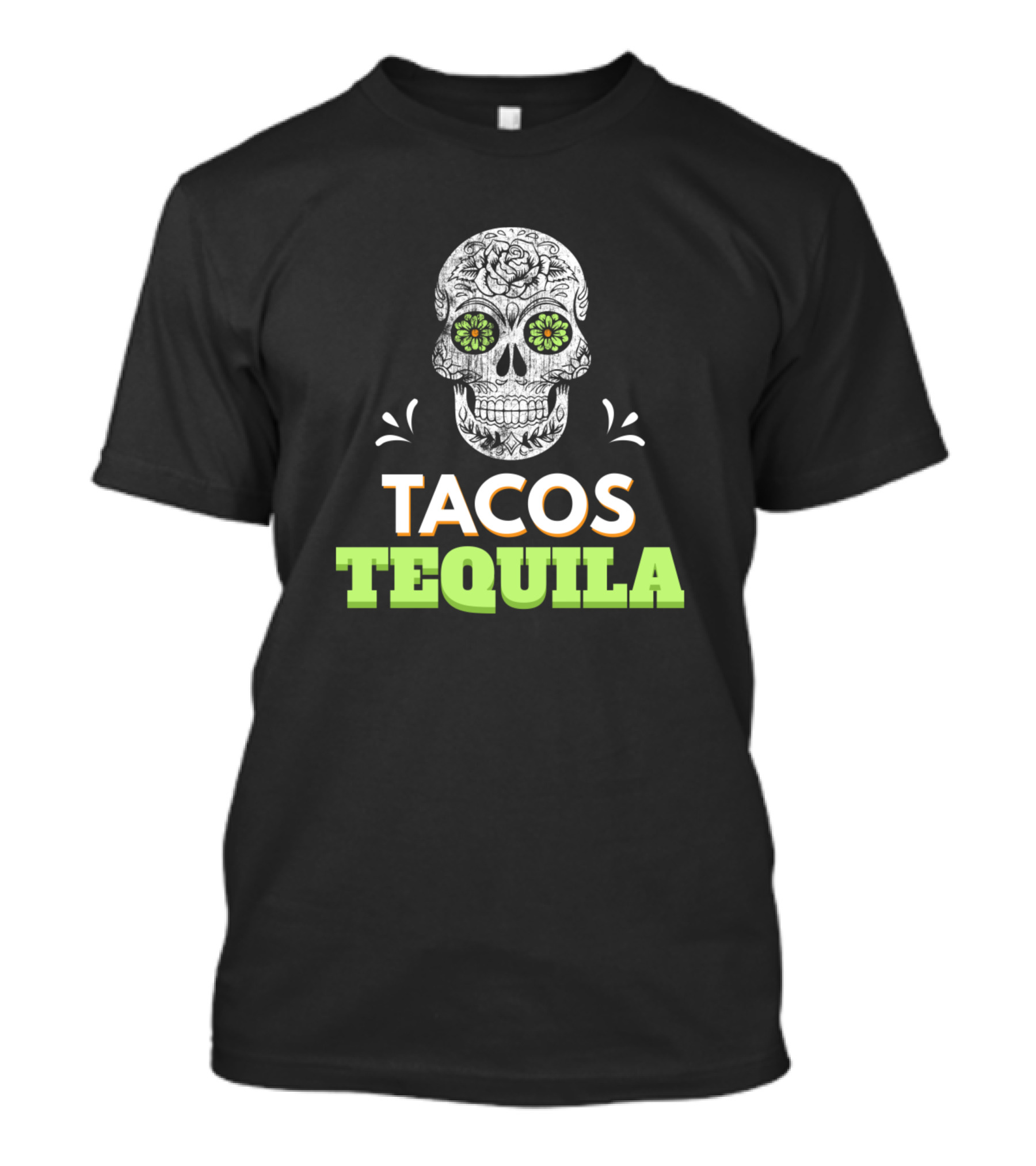 Tacos Tequila Sugar Skull Pub Crawl Fiesta T-Shirt