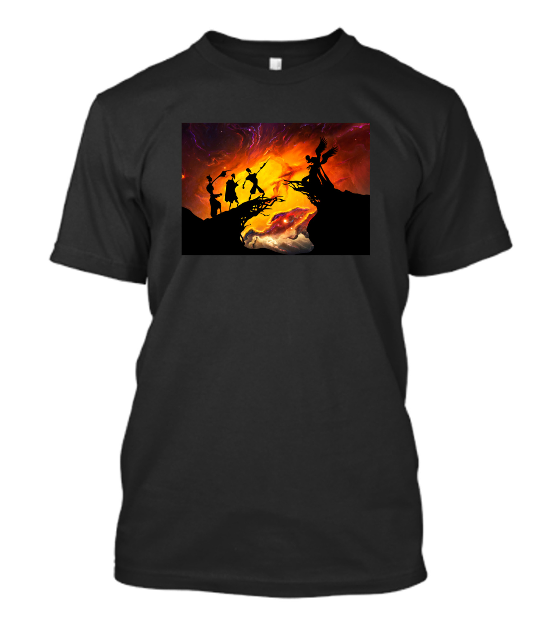 Three Brothers Cosmic Silhouette Adventure T-Shirt
