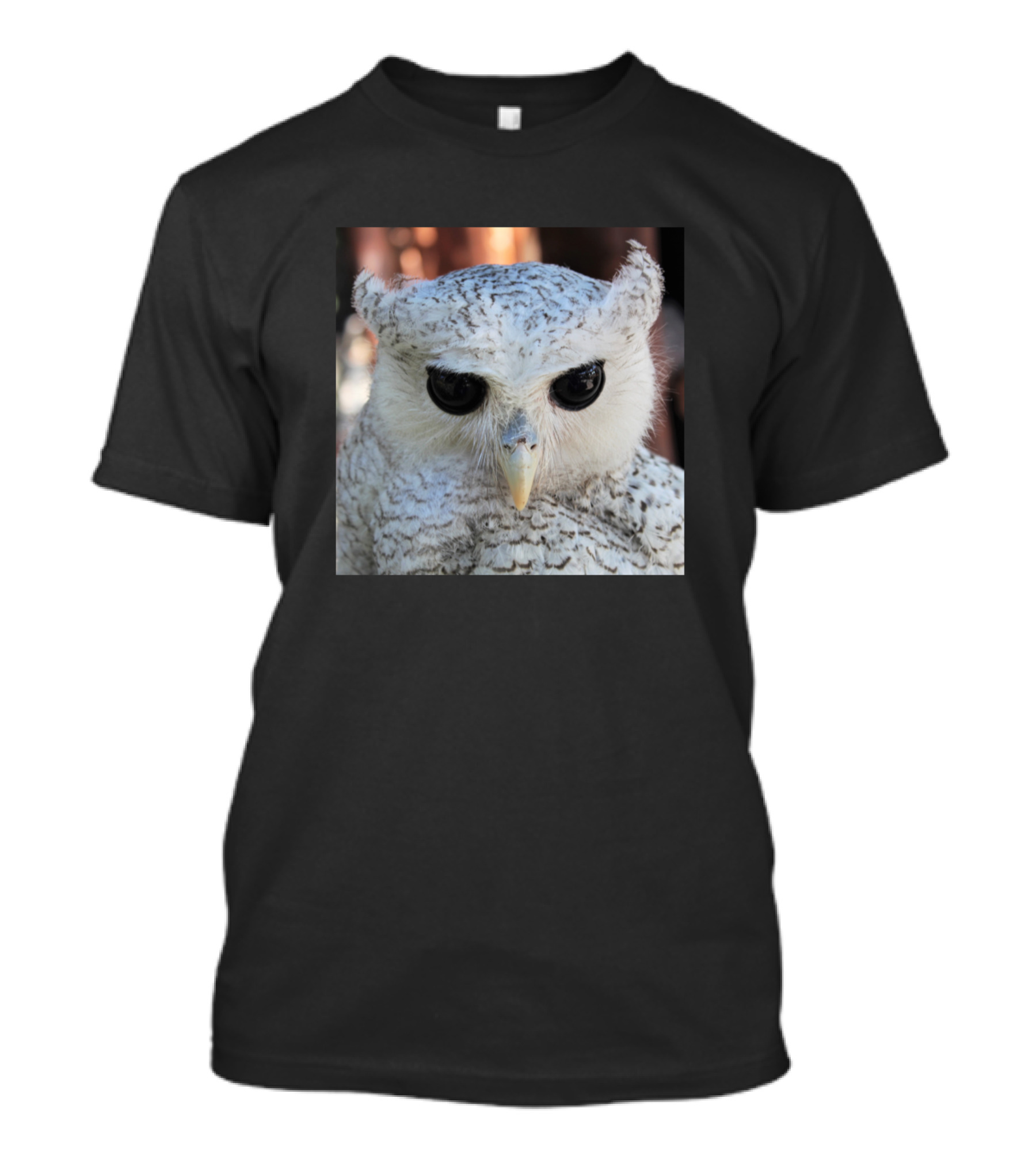 White Owl Close-Up Detailed T-Shirt