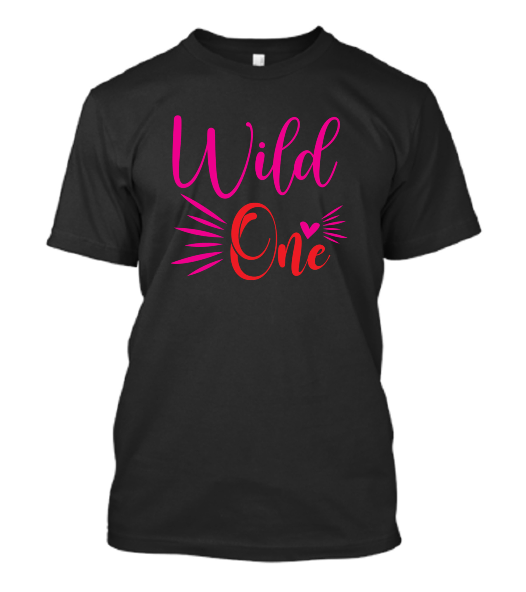Wild One Pink And Red Wings Heart T-Shirt