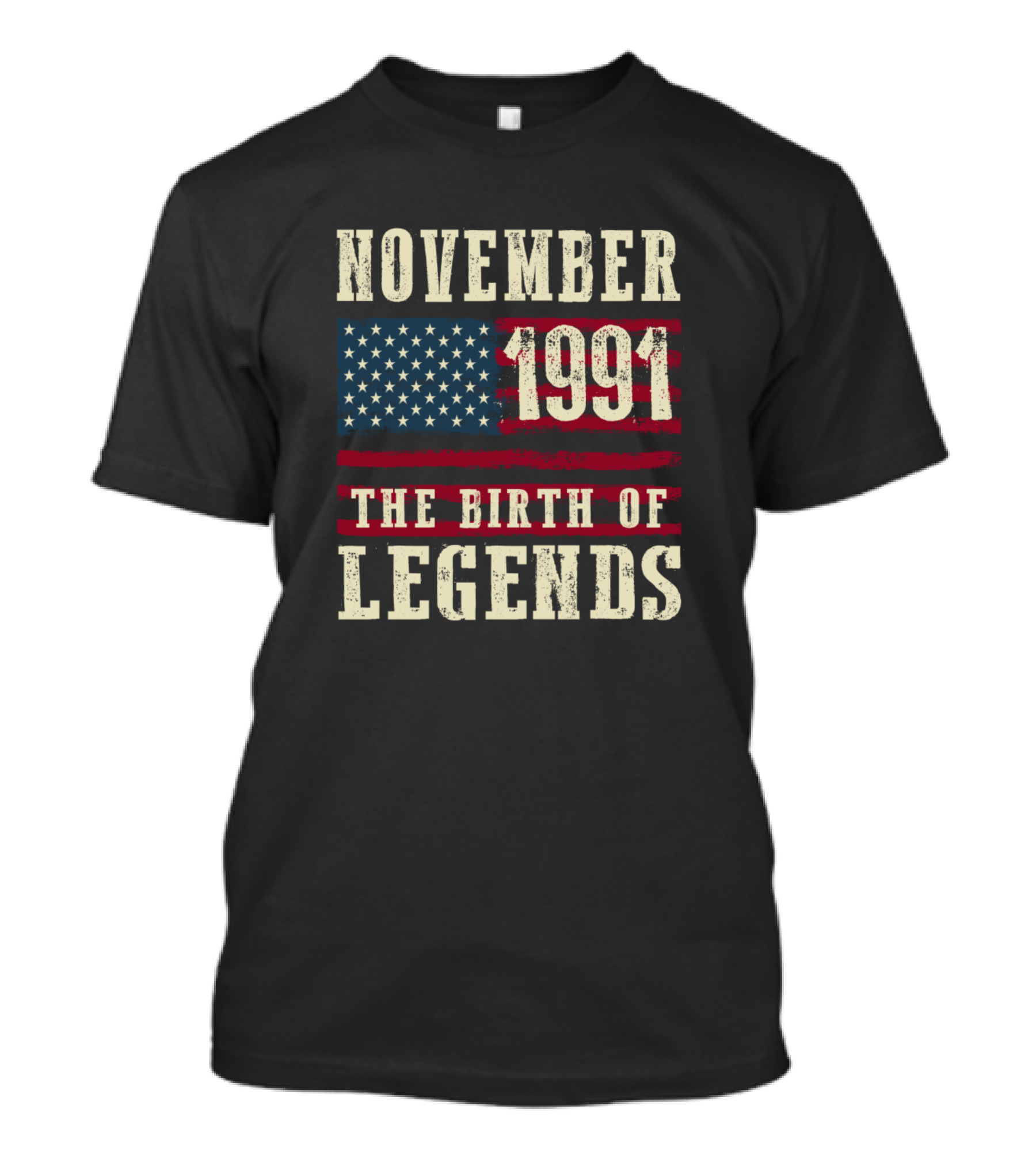 November 1991 American Birth Of Legends USA Flag T-Shirt