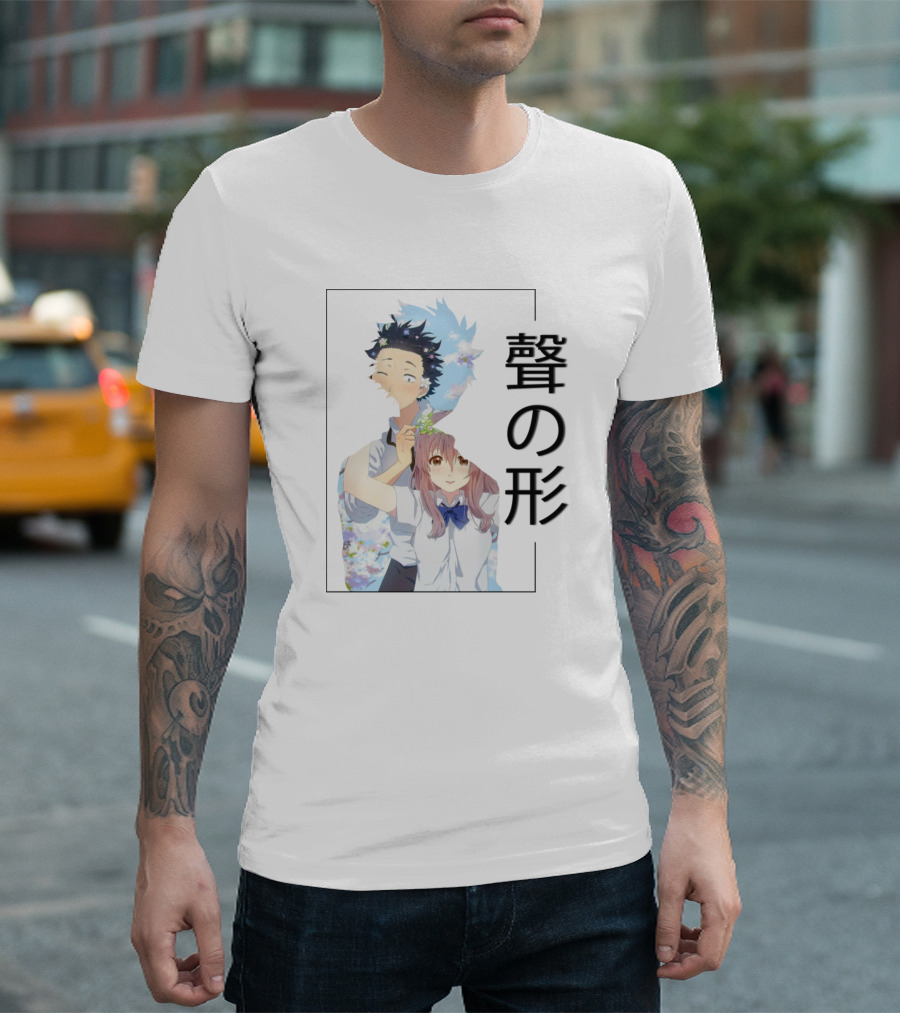 Koe No Katachi Anime Characters Blossoming Flower Scene T-Shirt