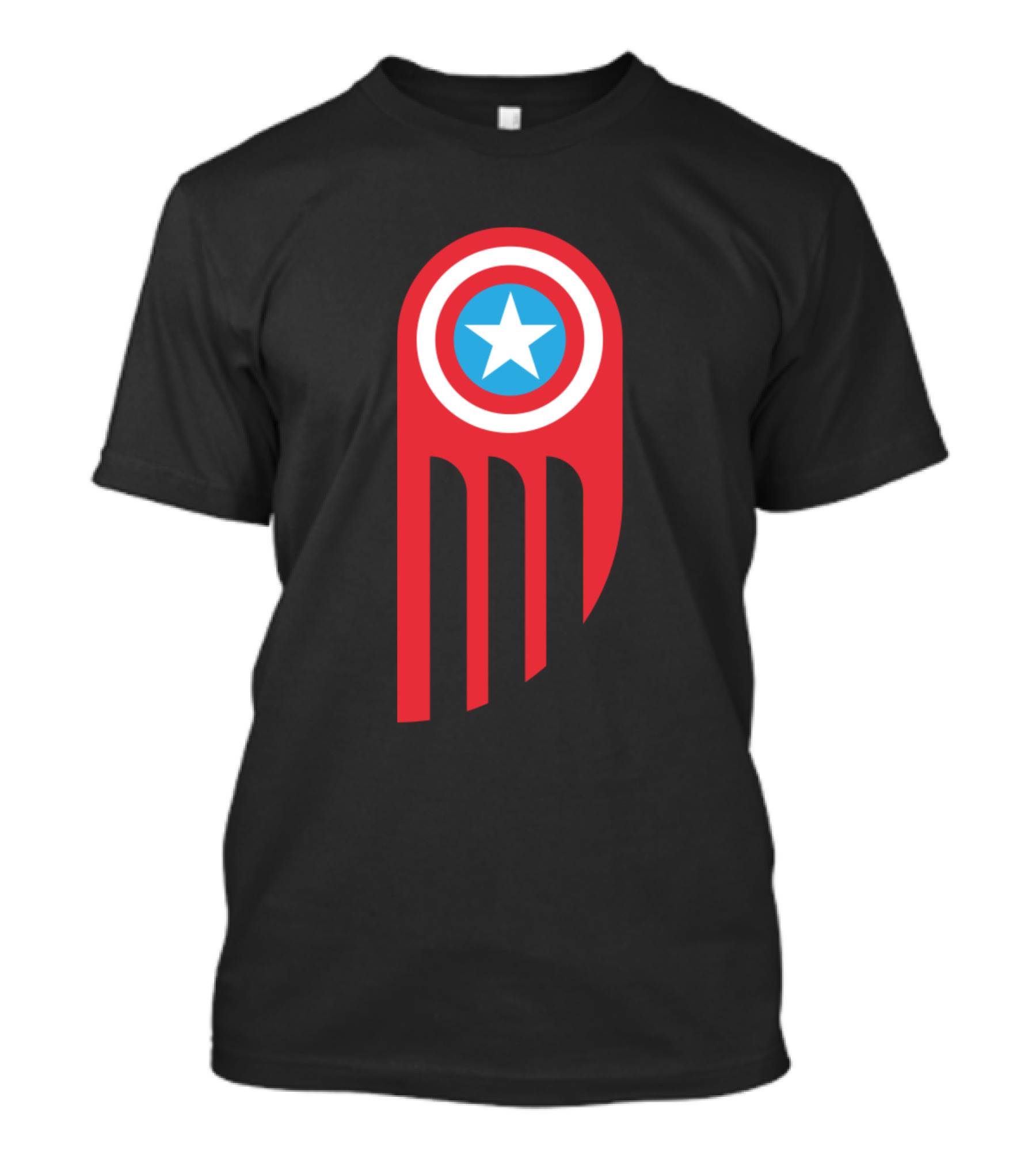 Captain America Shield Evolution Abstract T-Shirt