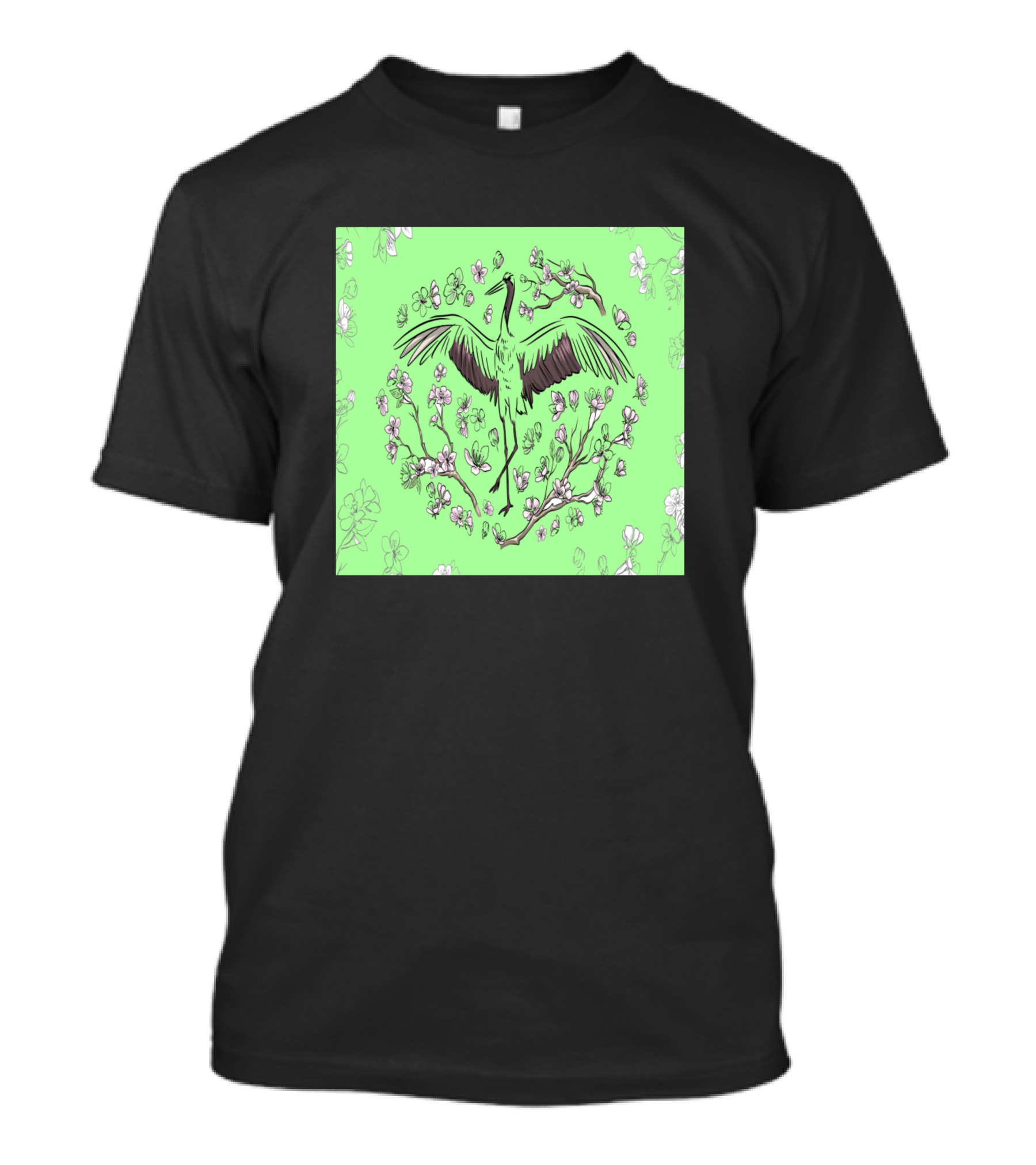 Flower Bird China Asian T-Shirt