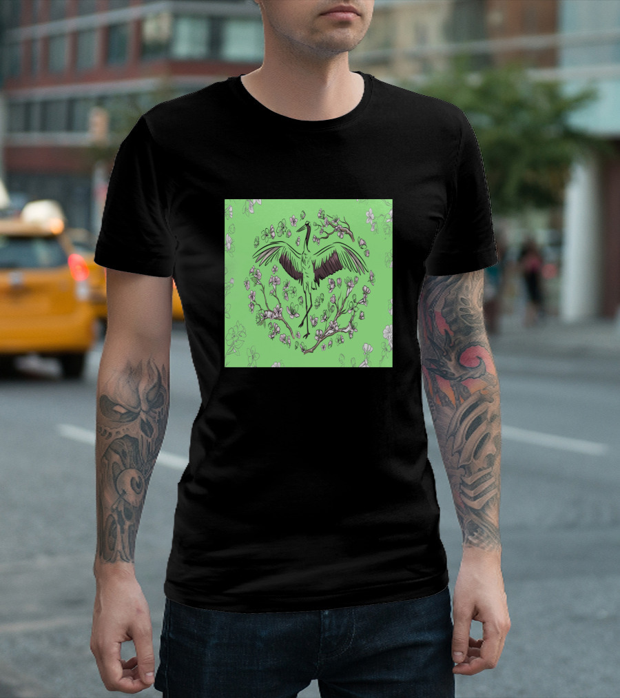 Flower Bird China Asian T-Shirt