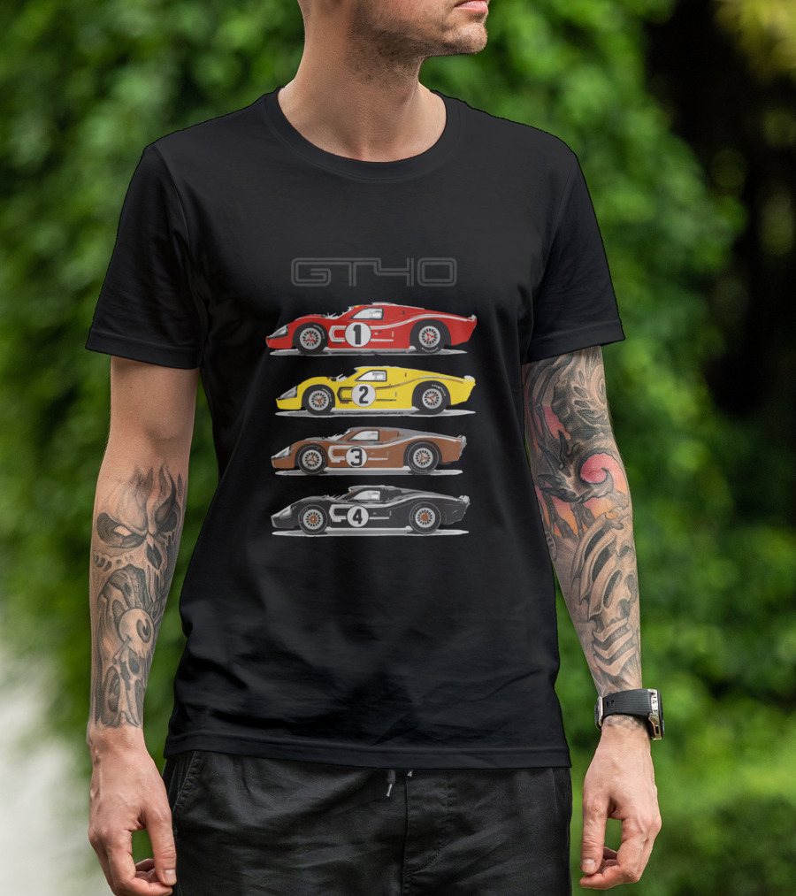 GT40 Race Cars Mk1 Mk4 Numbered Classics T-Shirt