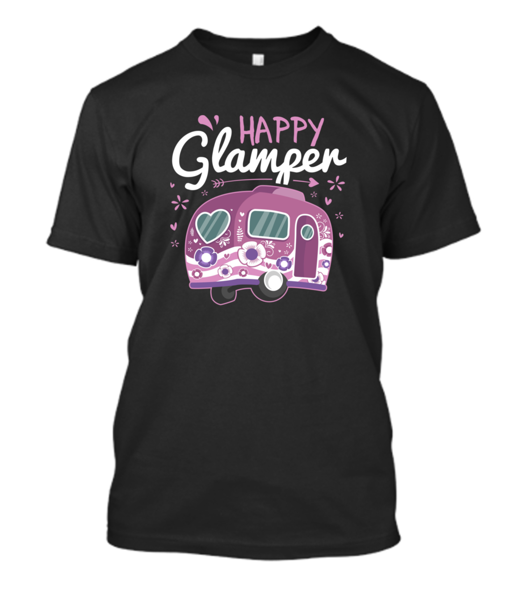Happy Glamper Floral Caravan Camping Glamping Gear T-Shirt