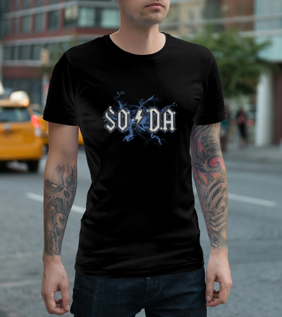 Soda Lightning Bolt Heavy Metal T-Shirt