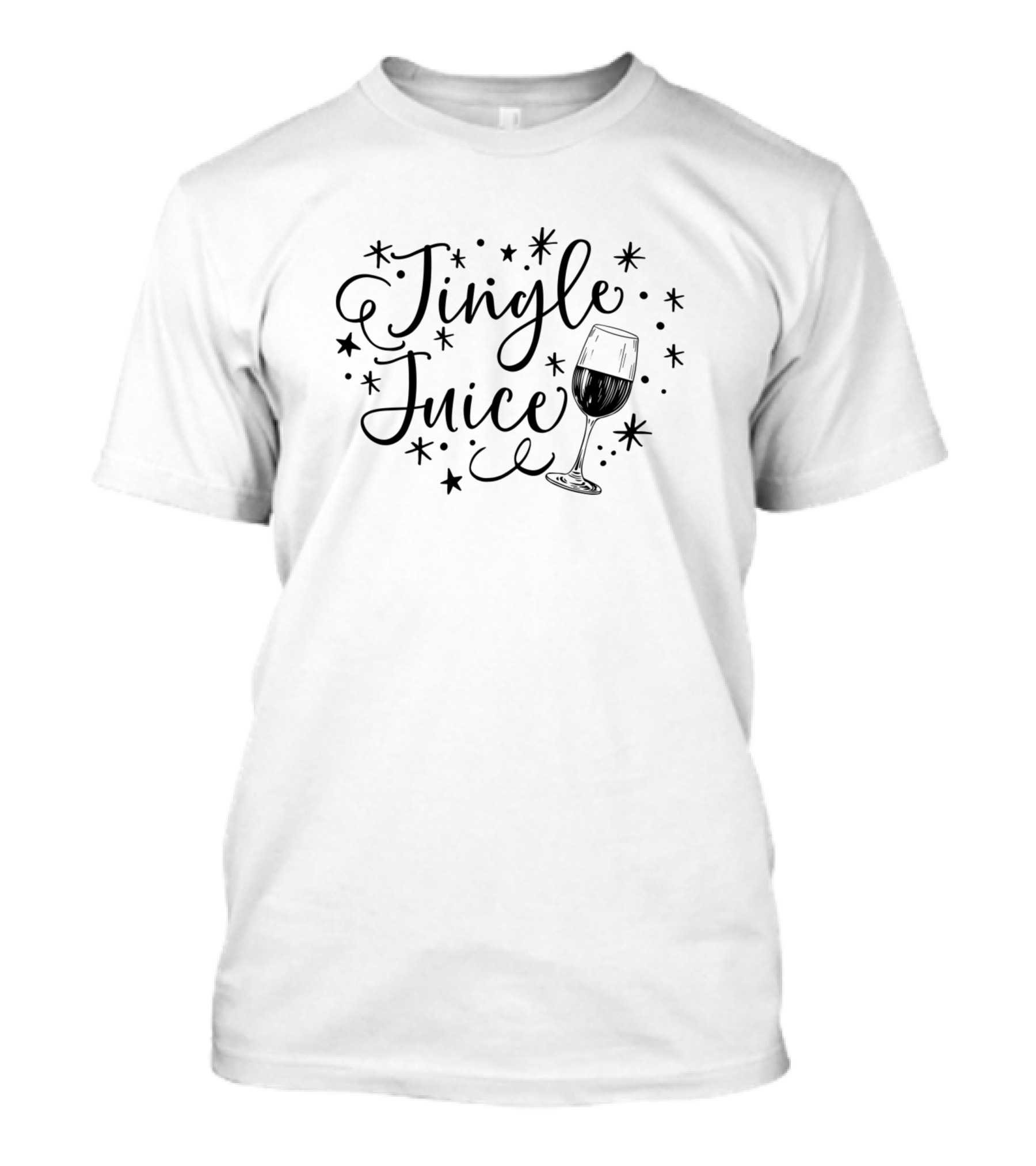 Jingle Juice Wine Of The Year Festive Wine Glass Stars T-Shirt