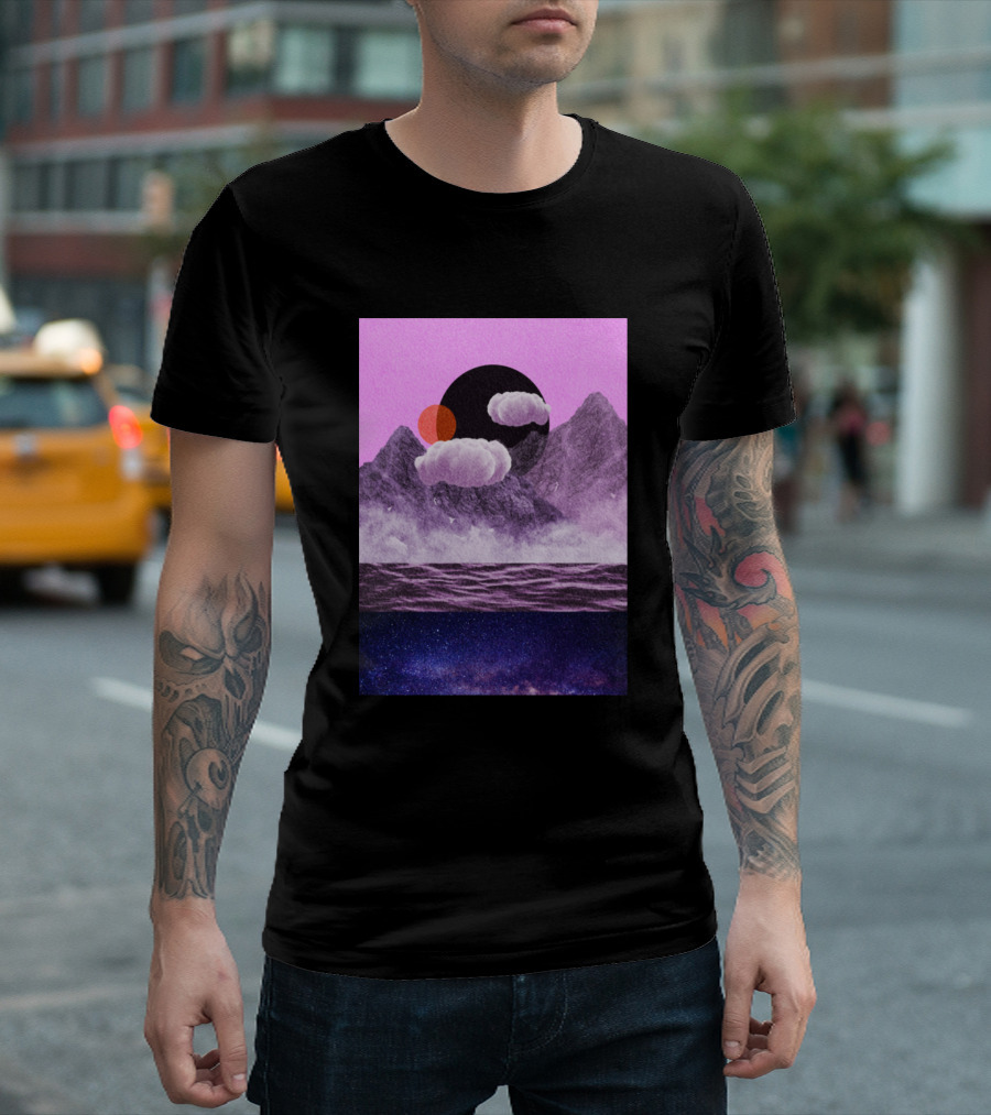 Messy World Cosmic Mountains and Celestial Waters T-Shirt