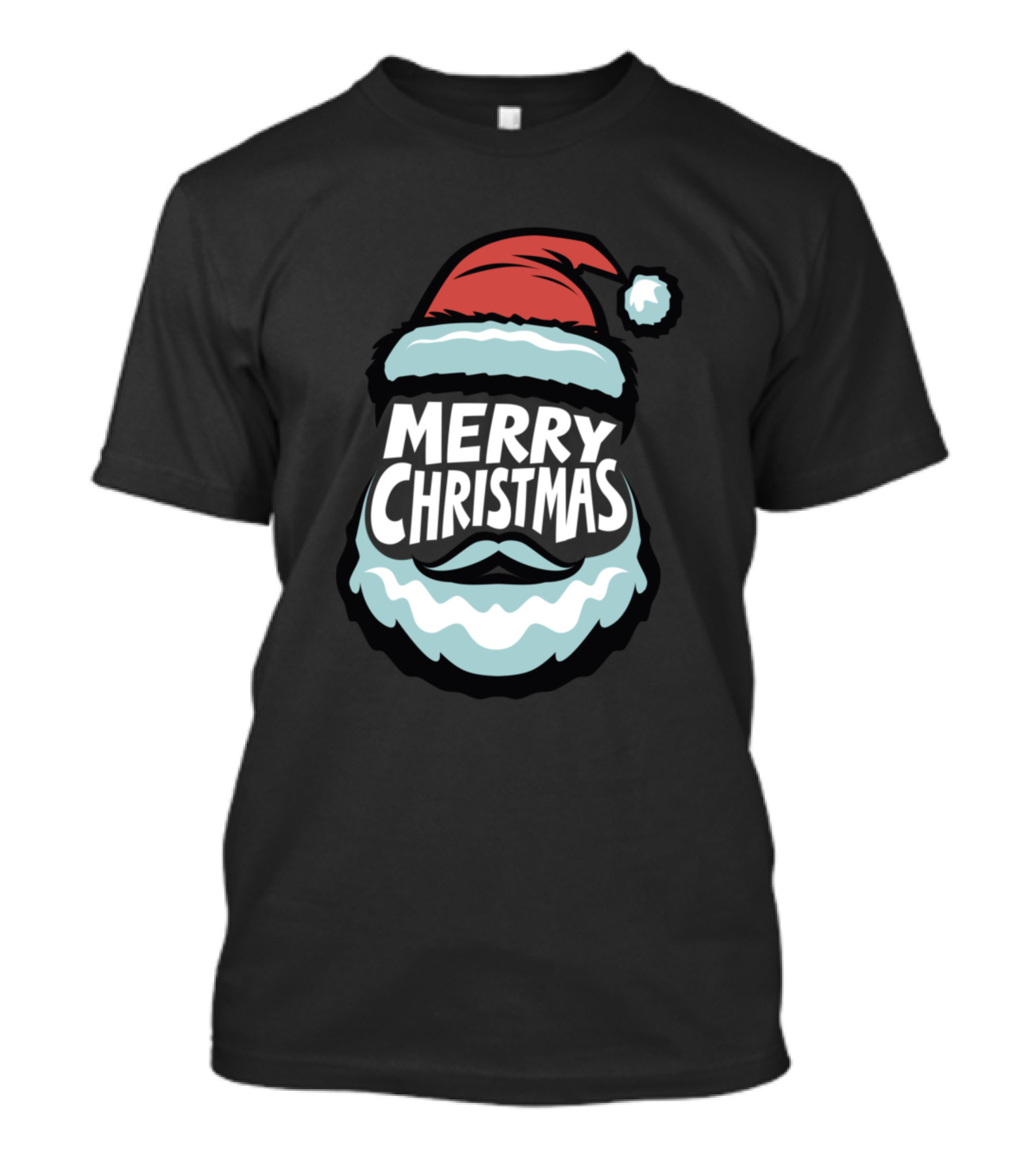 Merry Christmas Santa Claus Face Holiday Santa Hat T-Shirt