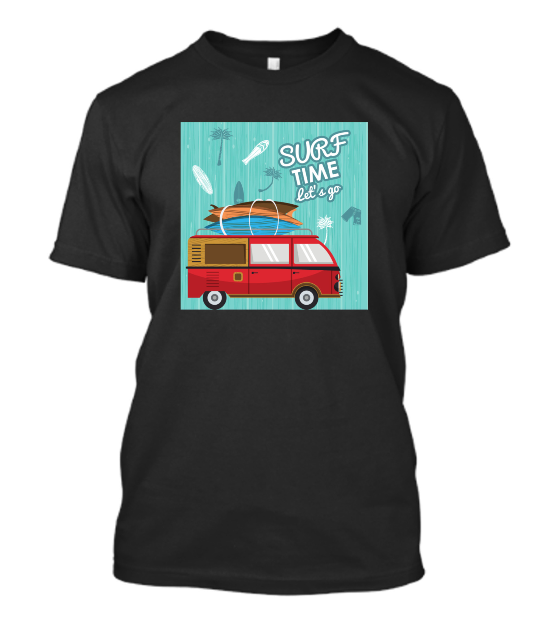 Surf Time Let's Go Vans Ready To Go Surfing T-Shirt