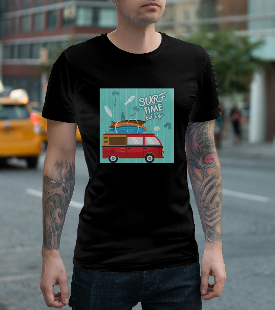 Surf Time Let's Go Vans Ready To Go Surfing T-Shirt