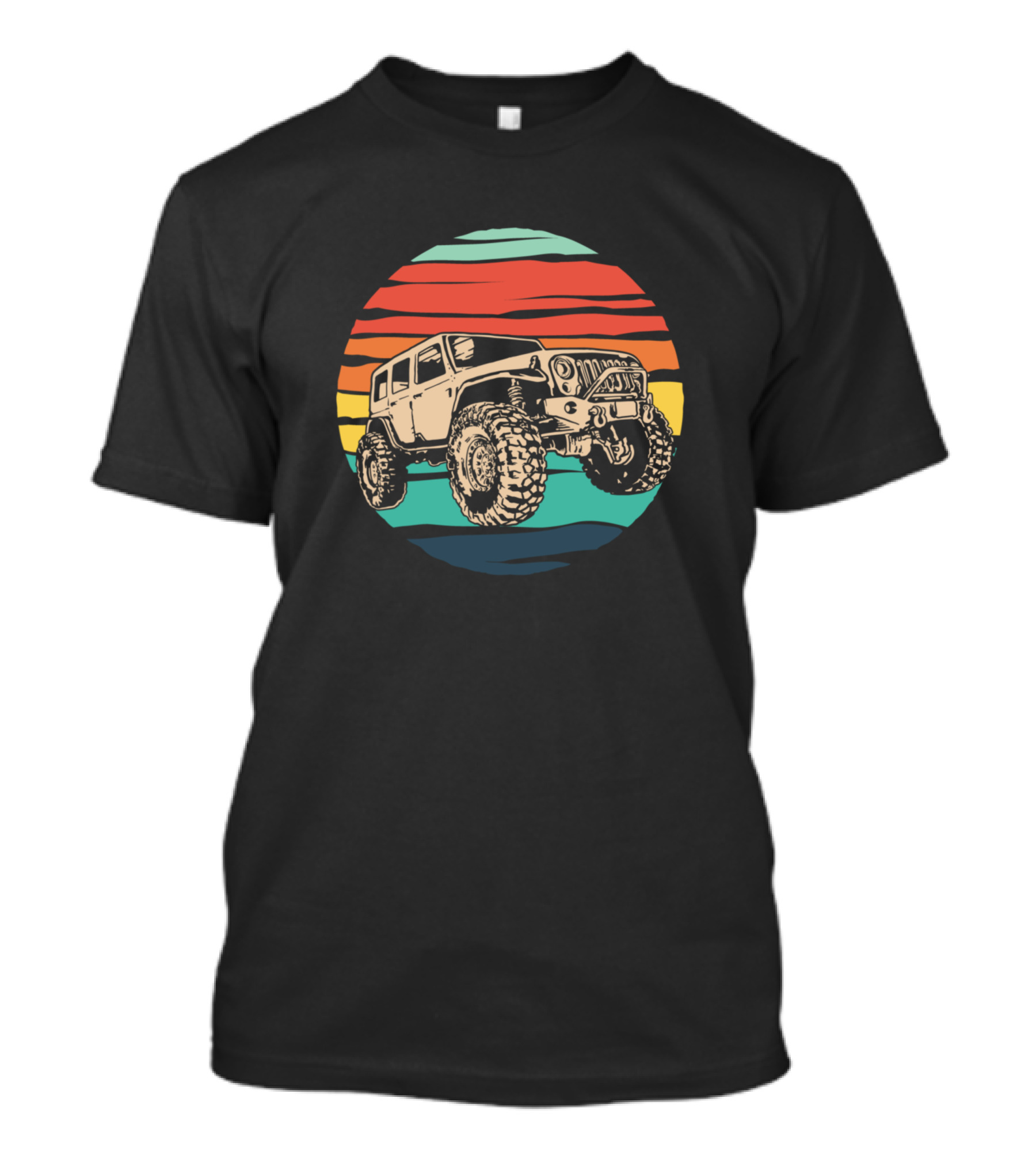 Vintage Retro 70S Off Road 4X4 Girls Jeep Adventure T-Shirt