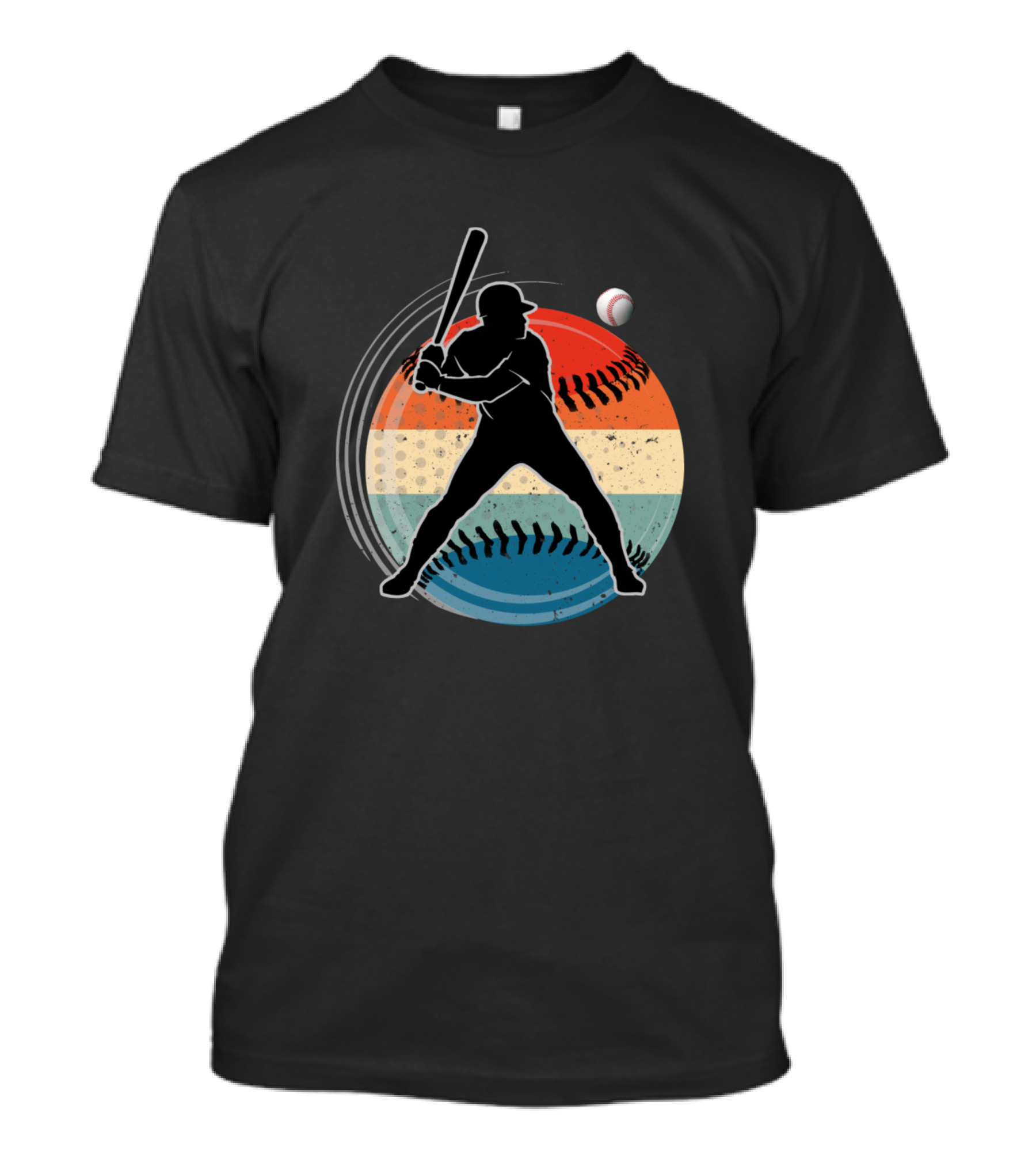 Vintage Baseball Hitter Player Sport Retro Baseball T-Shirt