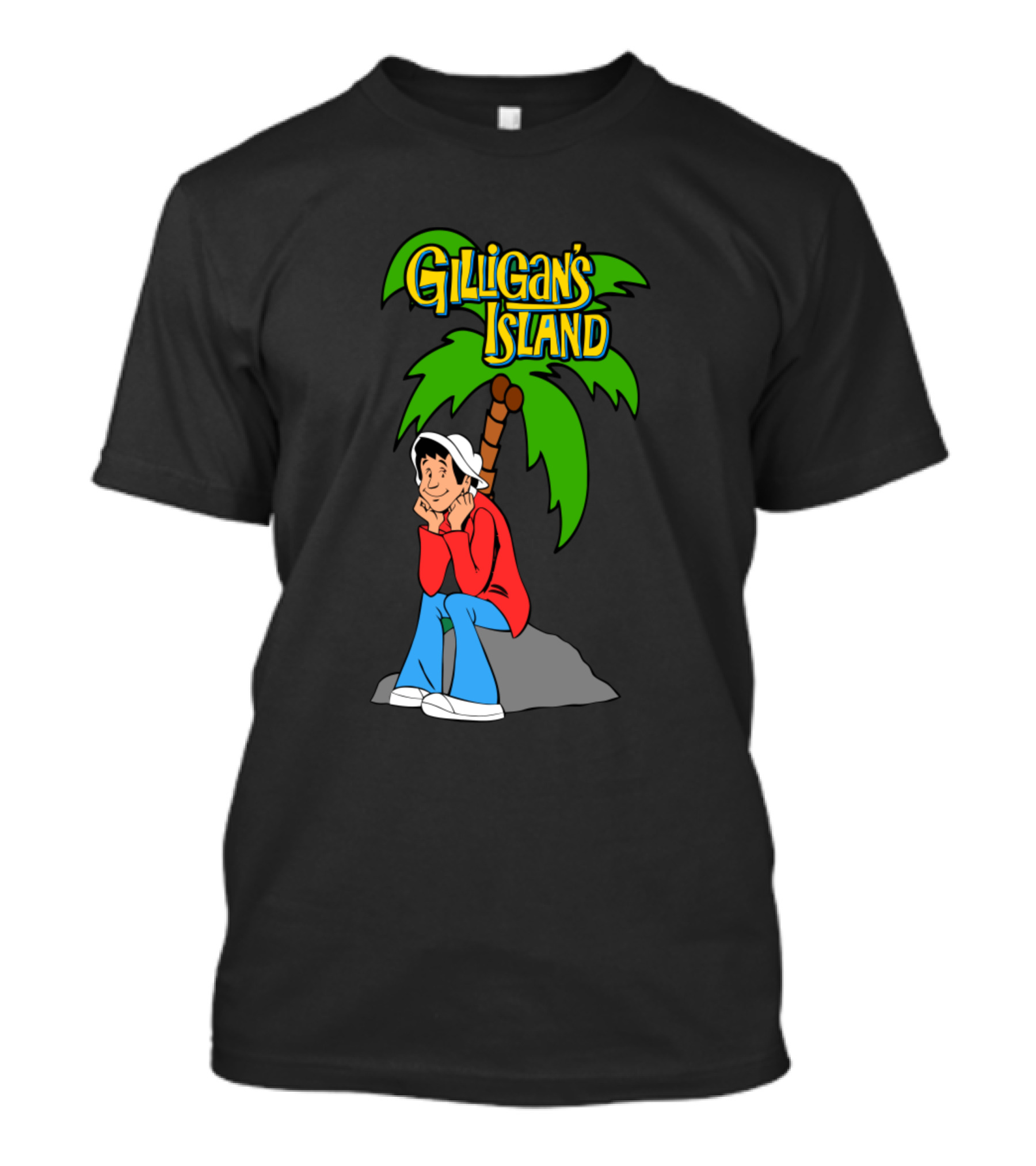 Gilligan's Island Cartoon Character Palm Tree T-Shirt