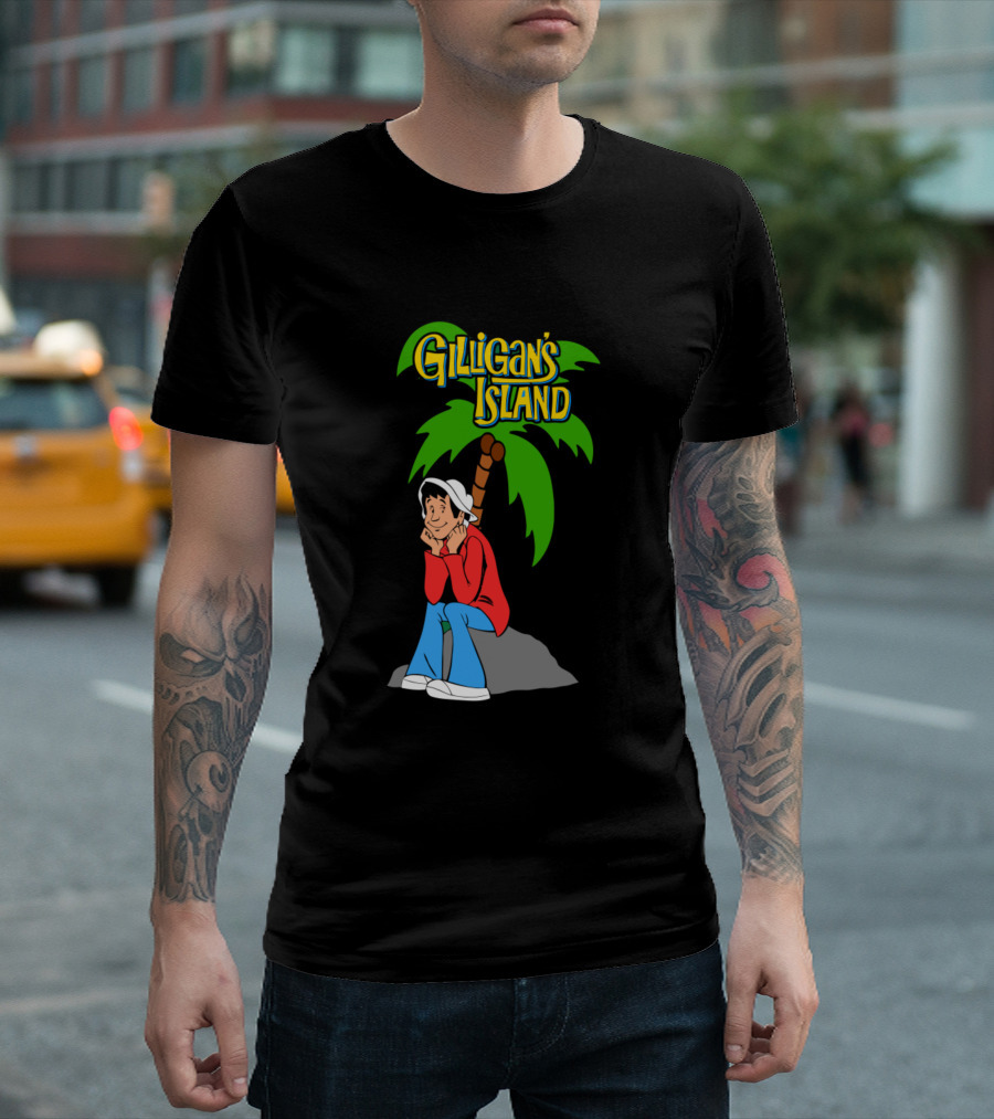 Gilligan's Island Cartoon Character Palm Tree T-Shirt
