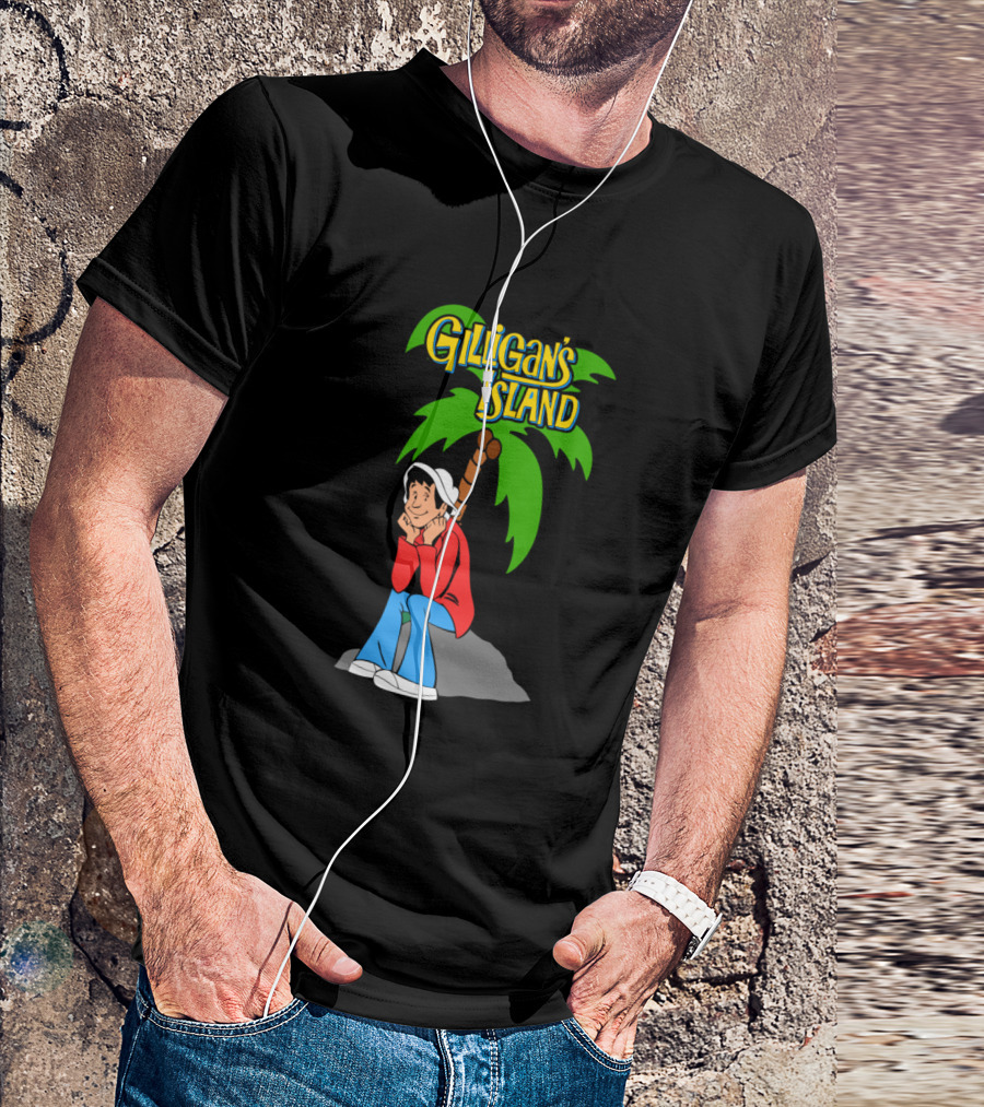Gilligan's Island Cartoon Character Palm Tree T-Shirt