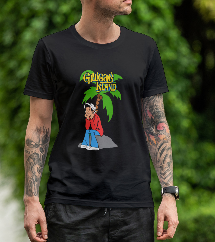 Gilligan's Island Cartoon Character Palm Tree T-Shirt