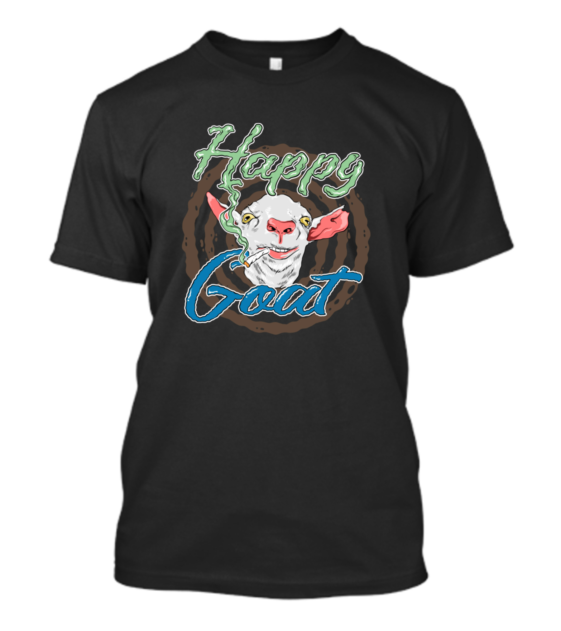 Happy Goat Smoke Spiral T-Shirt