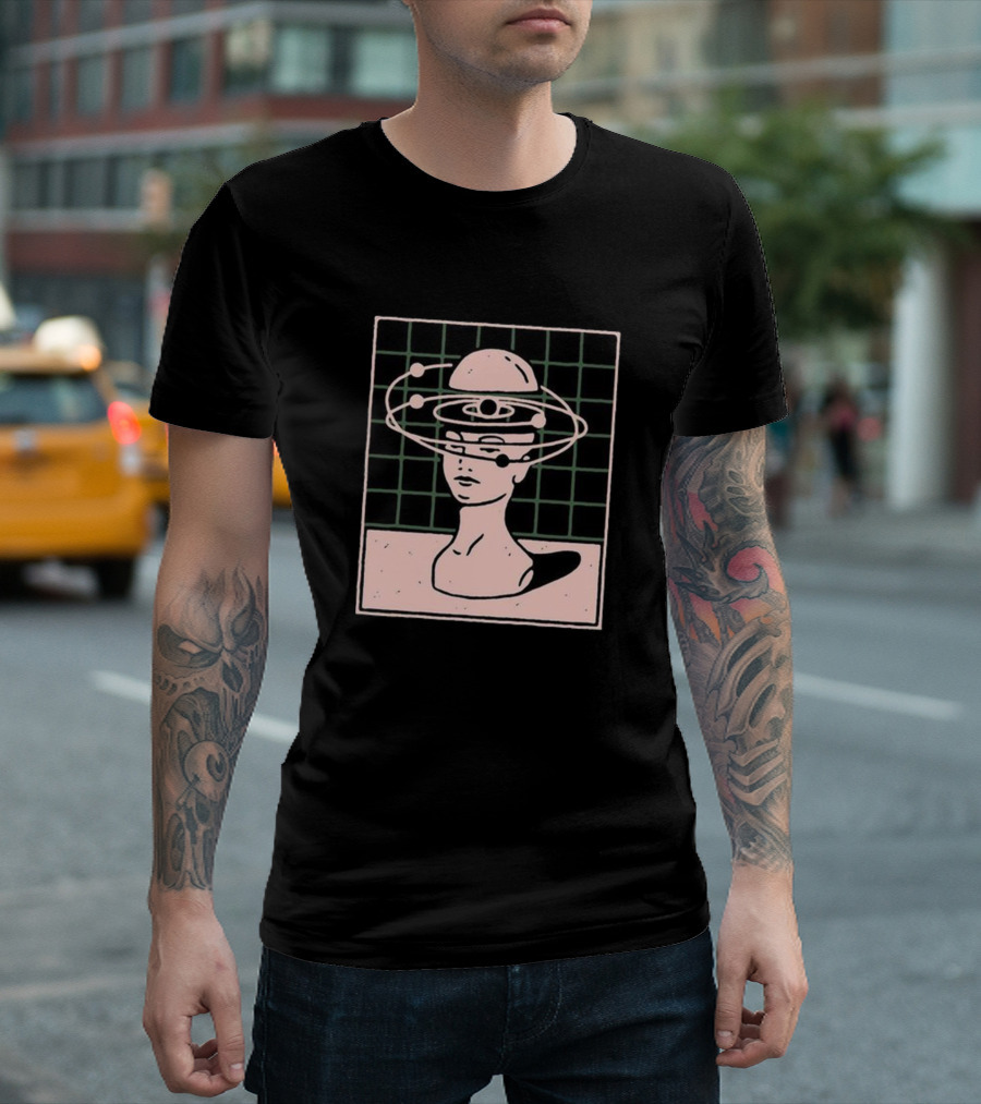 Head Full Of Thoughts Astronaut Cosmic Orbit T-Shirt