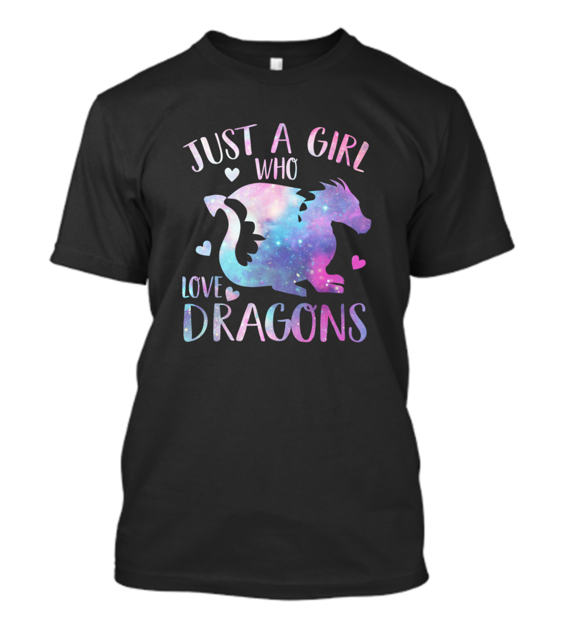 Just A Girl Who Love Dragons Galaxy Dragon Lover T-Shirt
