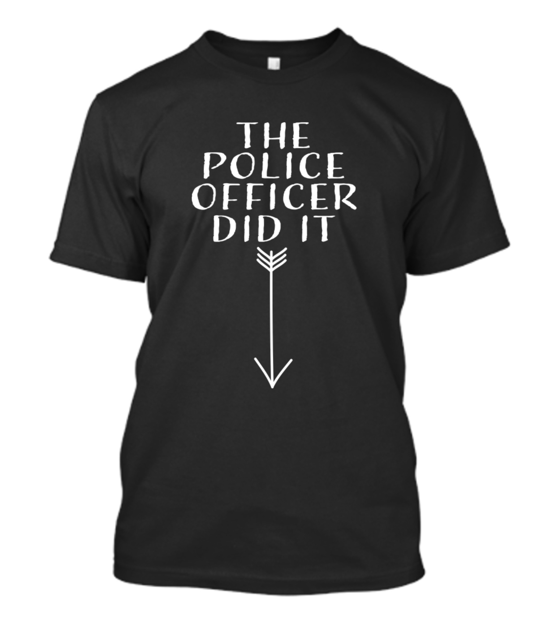 The Police Officer Did It Funny Pregnant Arrow T-Shirt