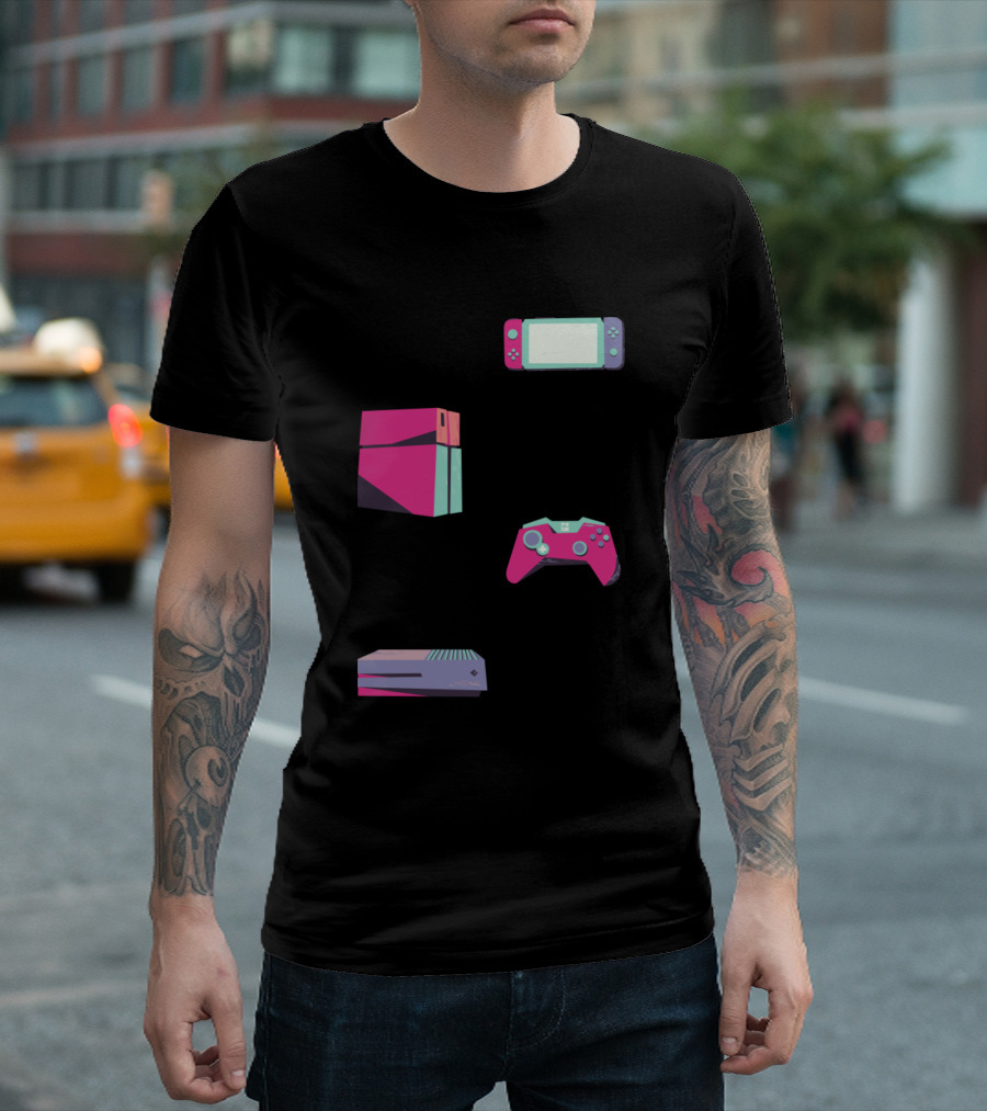 Retro Vintage Gamer Console Controller Handheld Pastel T-Shirt