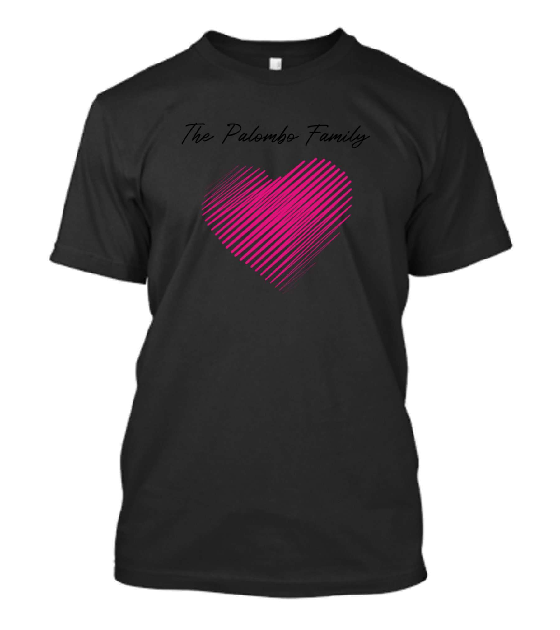 The Palombo Family Heart Love My Family Name Birth T-Shirt