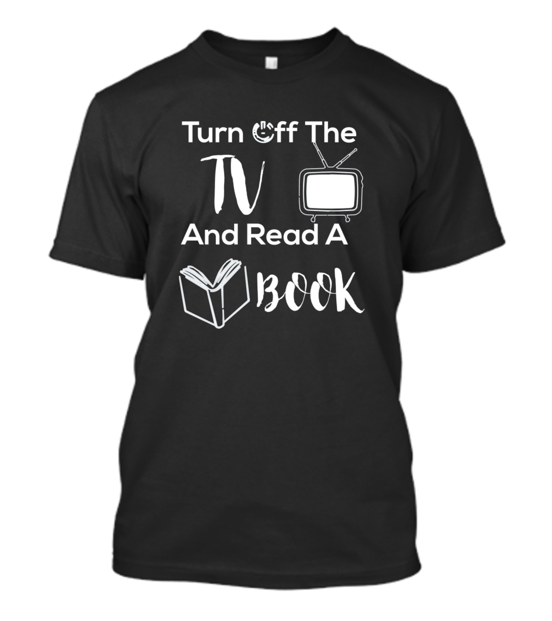 Turn Off The TV Icon And Read A Book T-Shirt